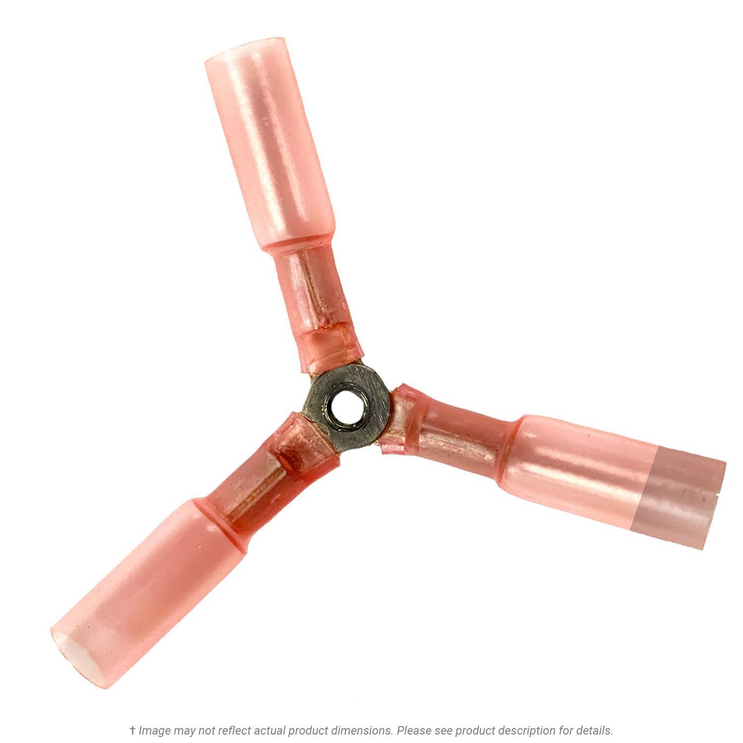 Heat Shrink 3 Way Connector Red 22-18 AWG