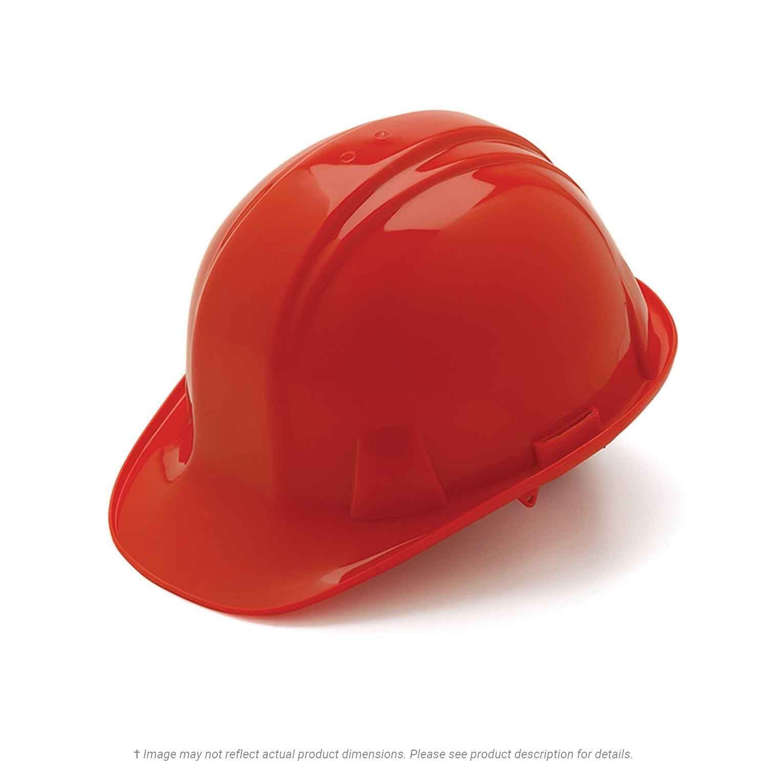 Red 6-Point Ratchet Hard Hat Cap Style
