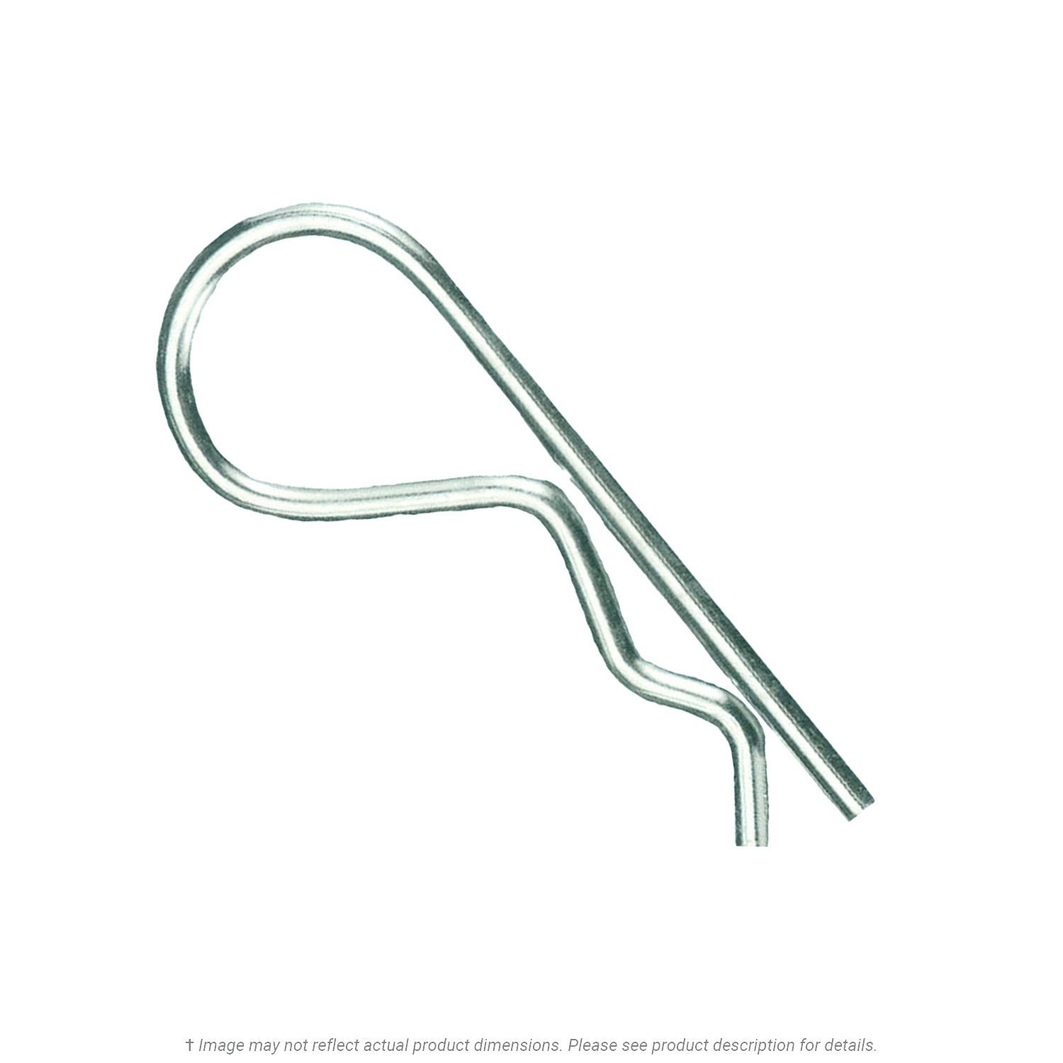 1/16" x 1-9/16" Zinc Plated Hairpin Cotter Pin - 100 per Box