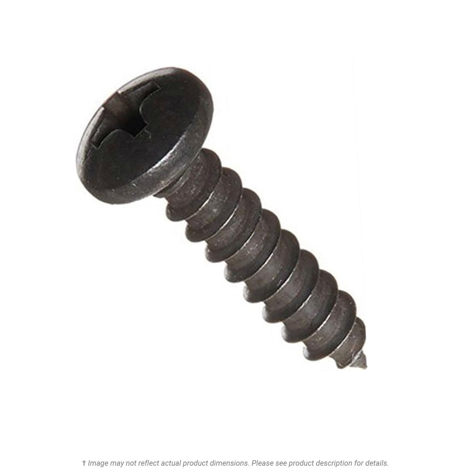 #8 x 1" Black Oxide Phillips Pan Head Tapping Screw - 100 per Box