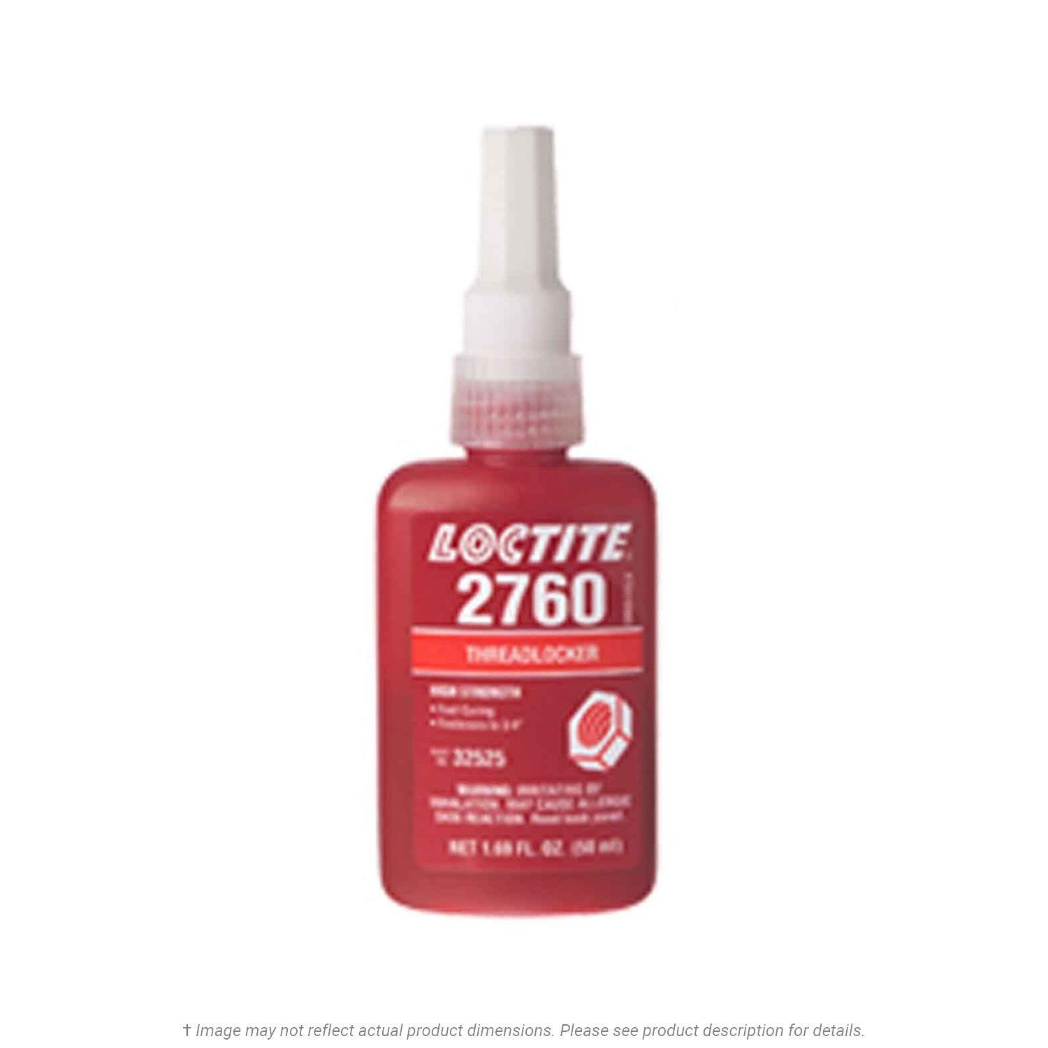 2760 Red Threadlocker High Strength 50 ml Bottle