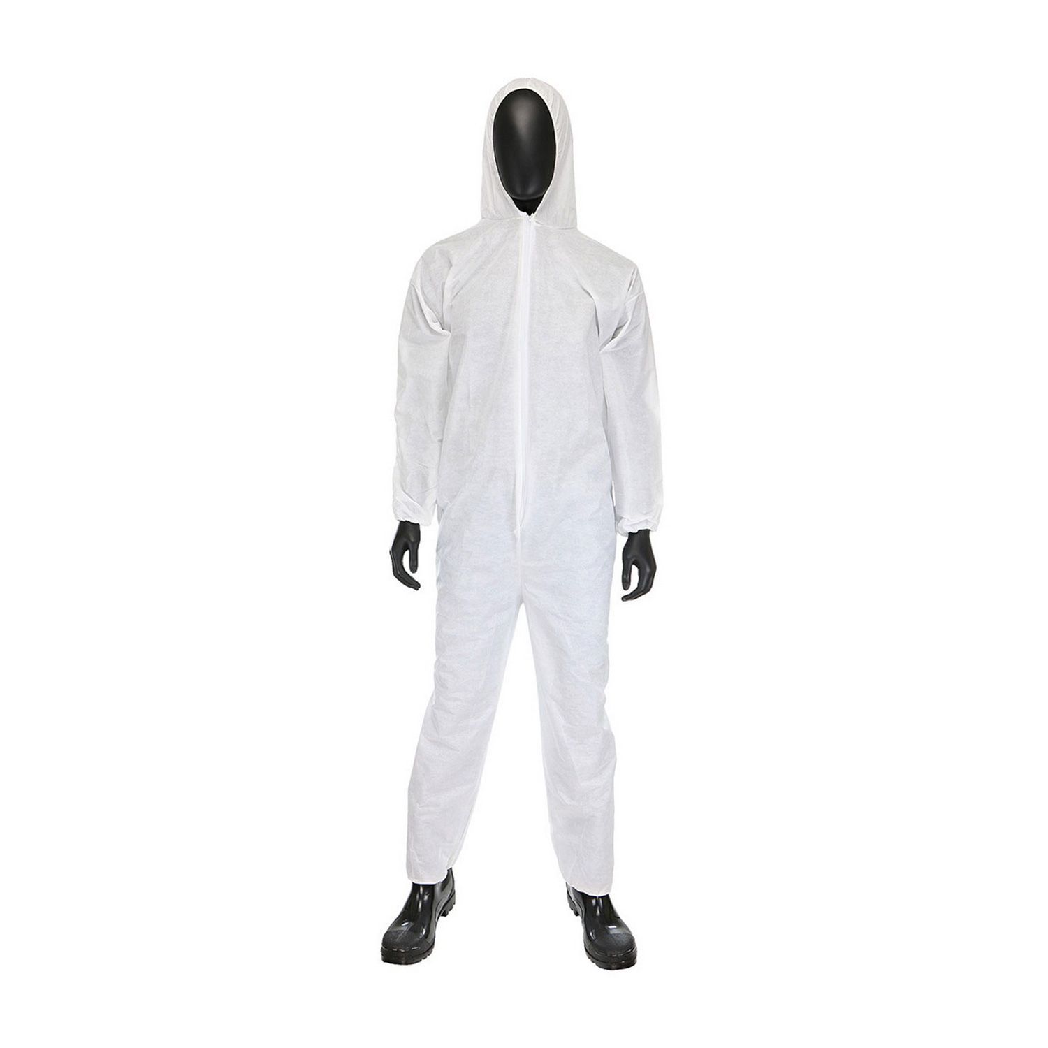Disposable Hooded SMS Coverall with Elastic Wrist & Ankle, Medium, 25 per Case