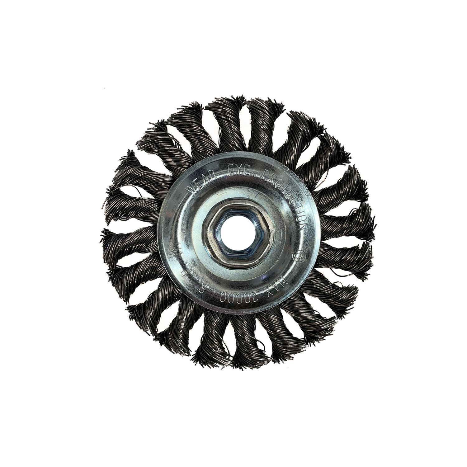 CGW 60502 Knot 4" Wire Wheel Brush Std. .020 Carbon 1/2" Face 7/8" Trim  5/8"-11 AH