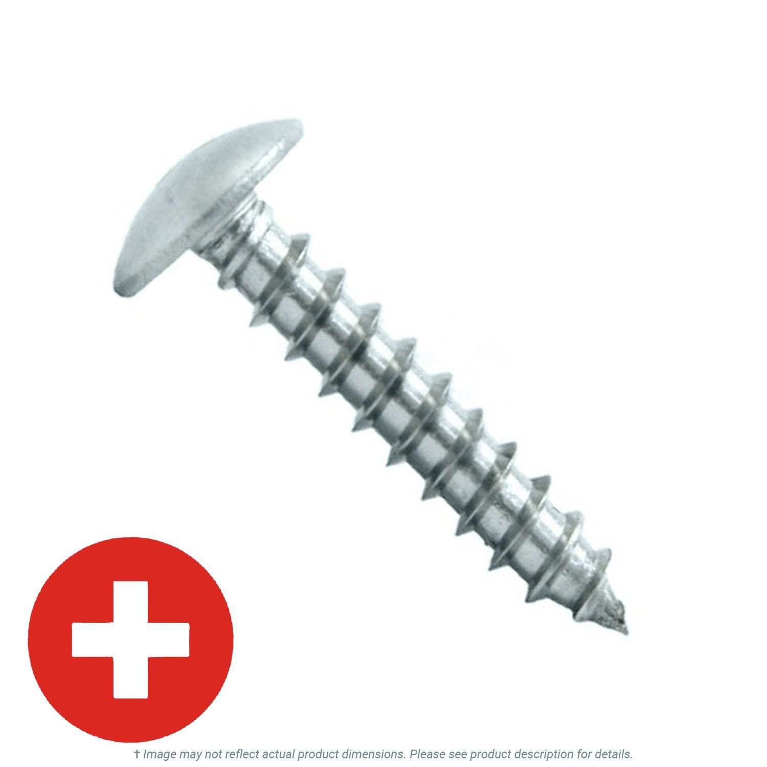 #6 X 1/2" Zinc Plated Phillips Truss Head Sheet Metal Screw