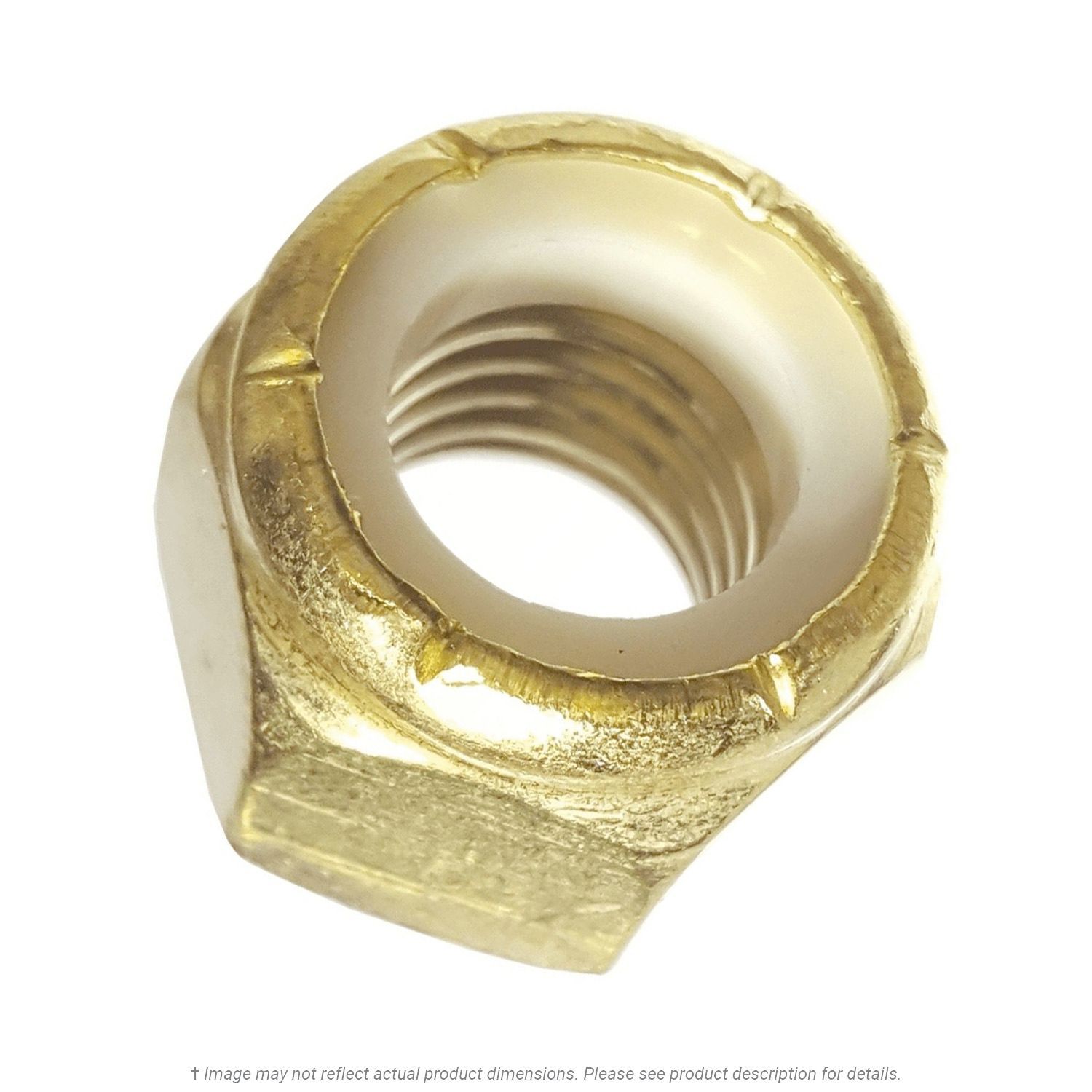 3/8"16 Brass Nylon Insert Locknut K.L. Jack