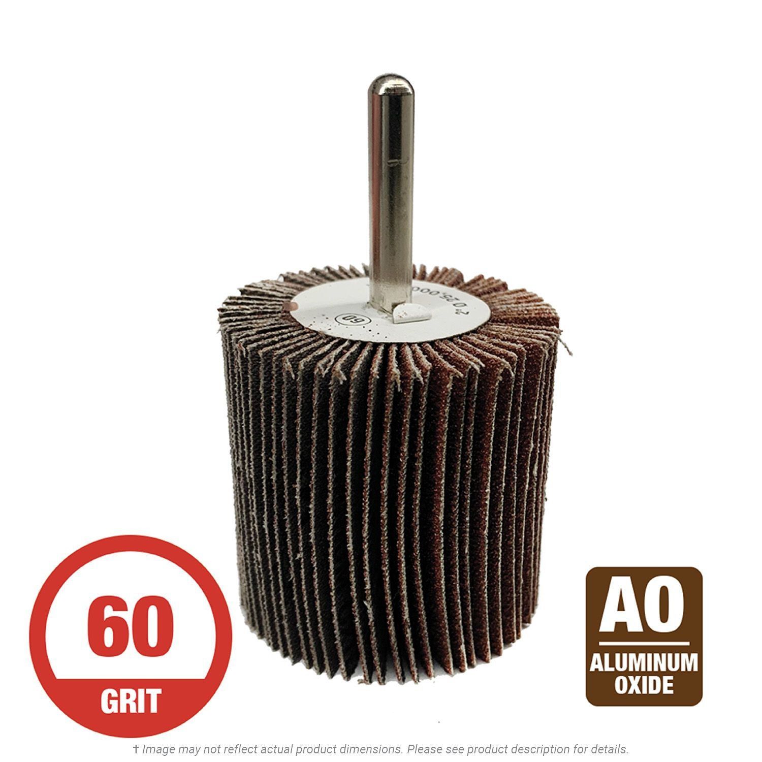 CGW 39938 Firm Flap Wheel 2" x 2" x 1/4" Shank 60G AO 10 per Box