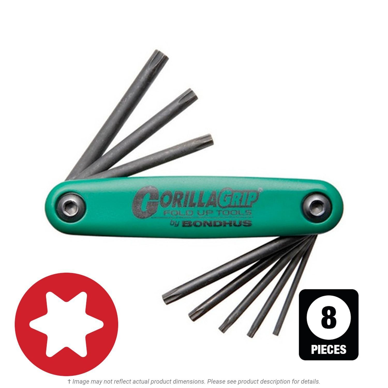 T9 - T40 Fold Up 8 Piece 6-Lobe Star Drive Key Set
