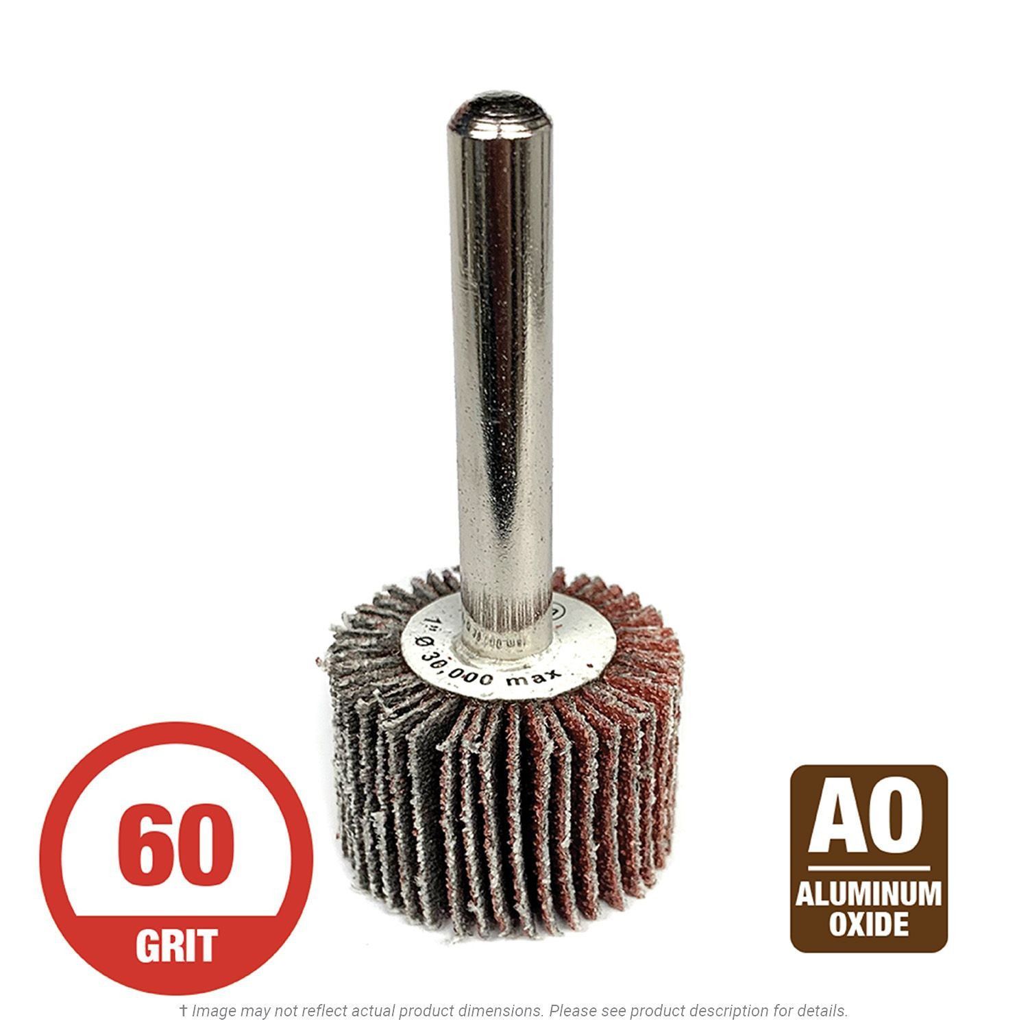 CGW 39903 Firm Flap Wheel 1" x 5/8" x 1/4" Shank 60G AO 10 per Box