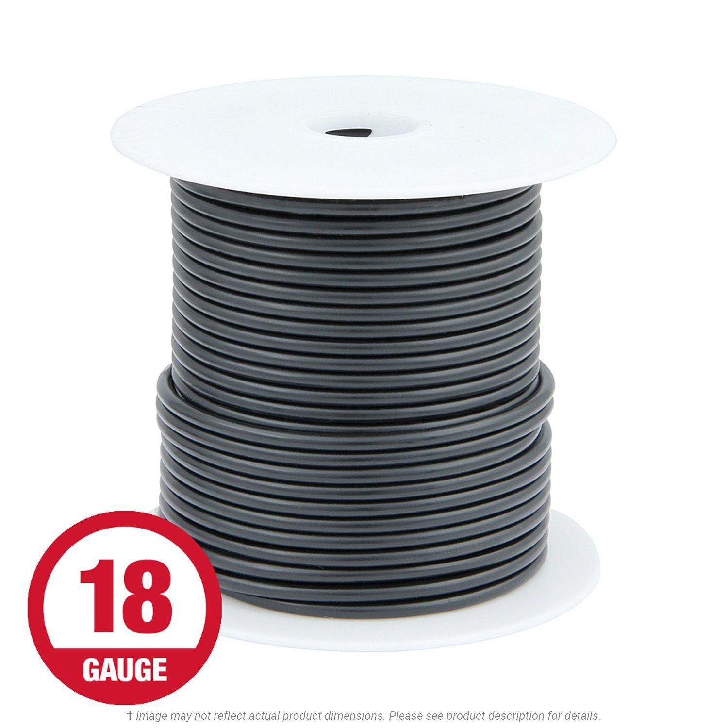 Primary Wire 18 Gauge Black 100 ft. Spool