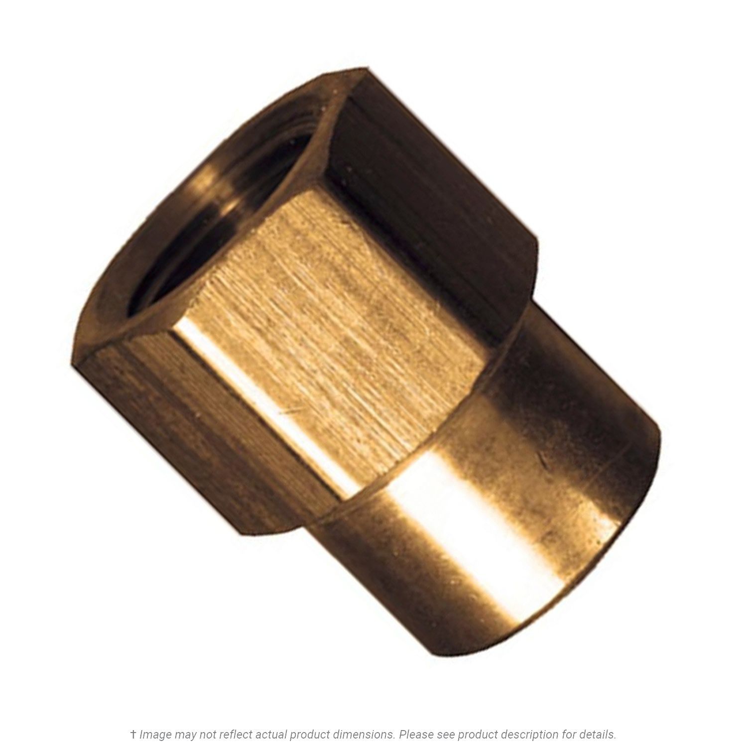 Brass Reducing Coupling 3/8" Female Pipe Thread x 1/8" Female Pipe Thread