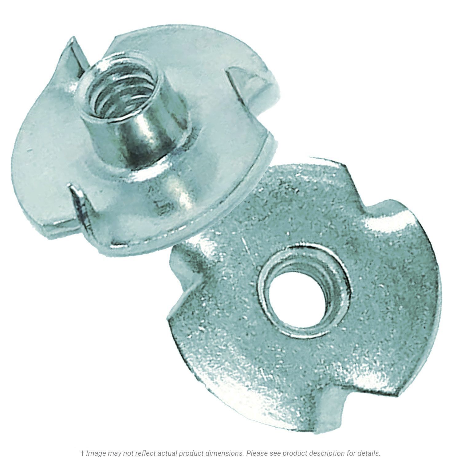 #8-32 Zinc Plated Tee Nut 3-Prong