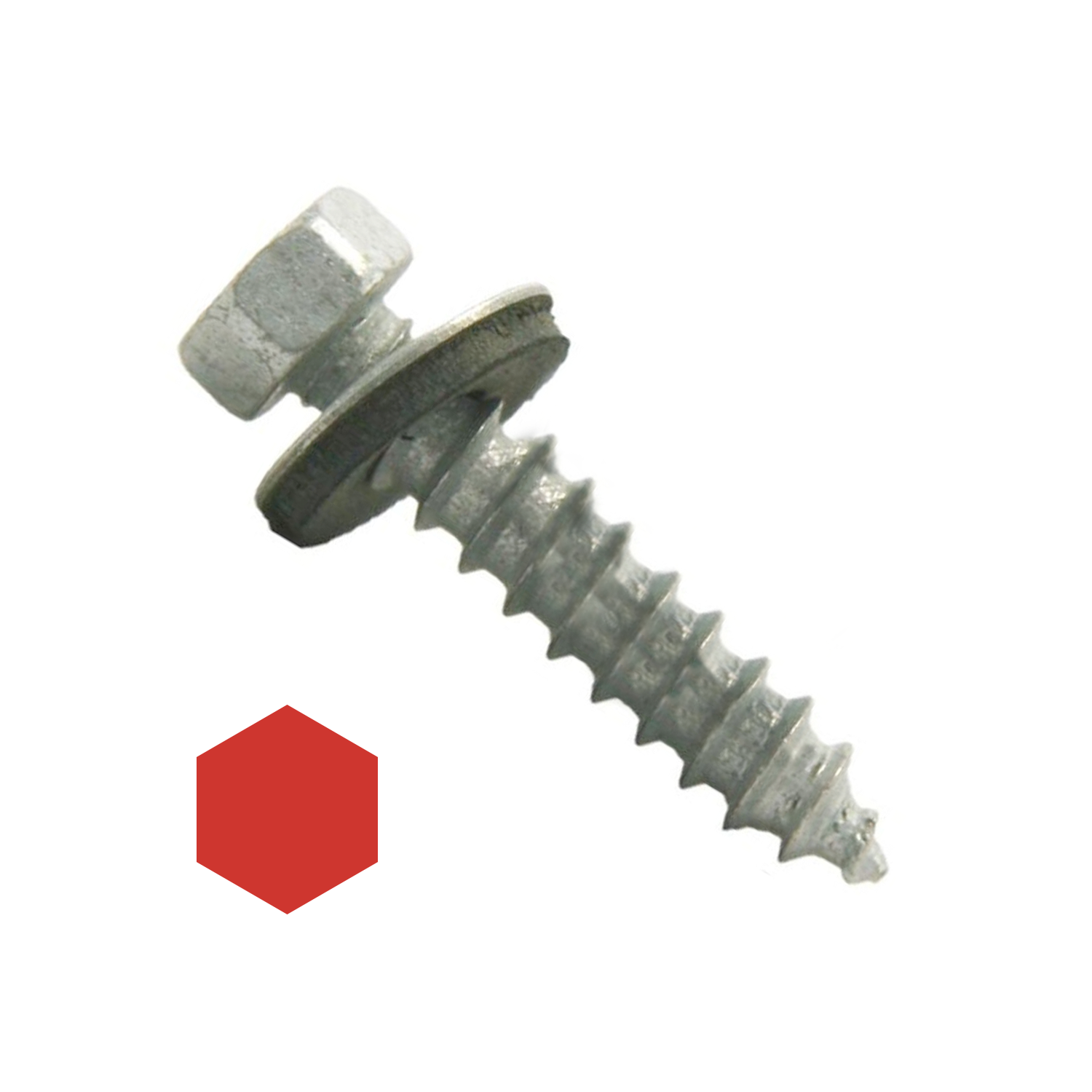 14 x 3/4" Mechanically Plated Hex Head Stitch Screw with EPDM Sealing