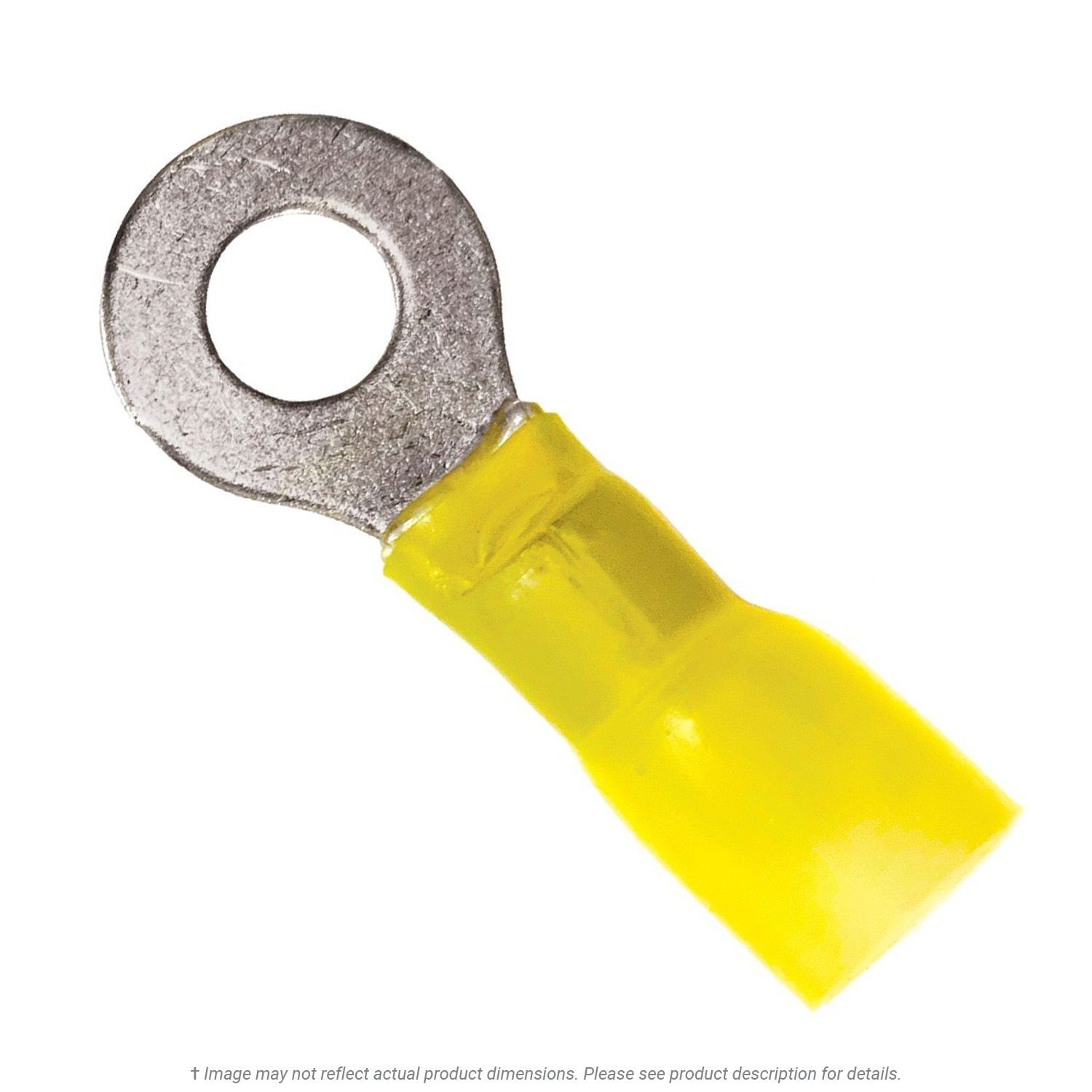 Heat Shrink Ring Terminal 12-10 AWG, 1/4" Stud - 50 Pack