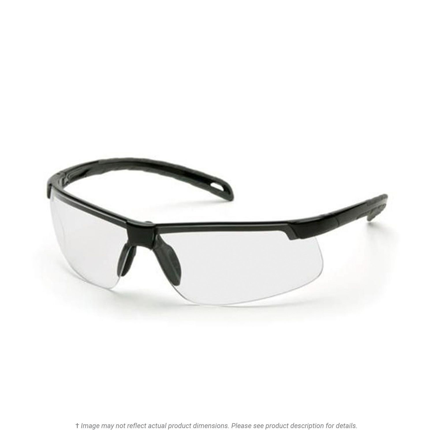 Ever-Lite Anti-Fog Clear Lens/Black Frame Safety Glasses