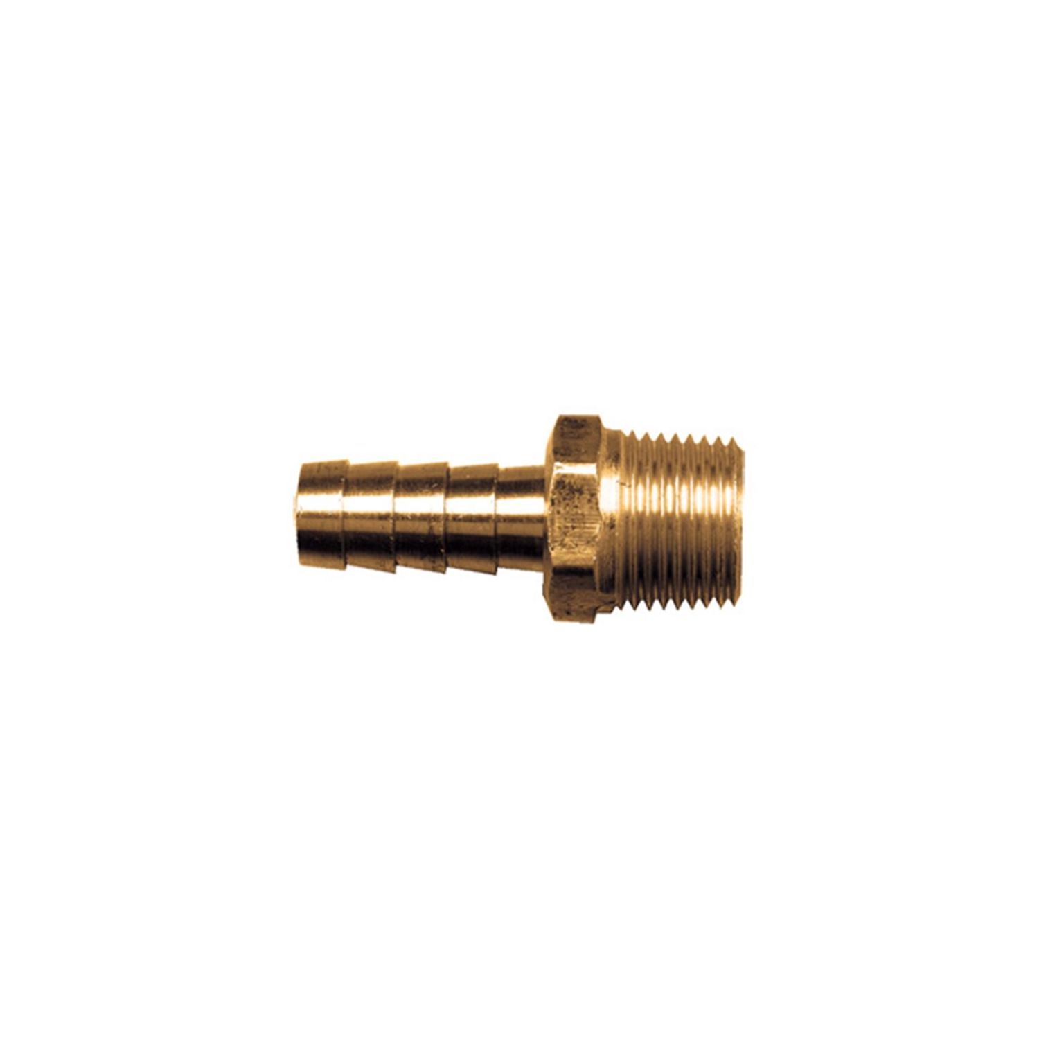 Brass Hose Barb Coupler 1/4" Tube x 3/8" Male Pipe Thread K.L. Jack