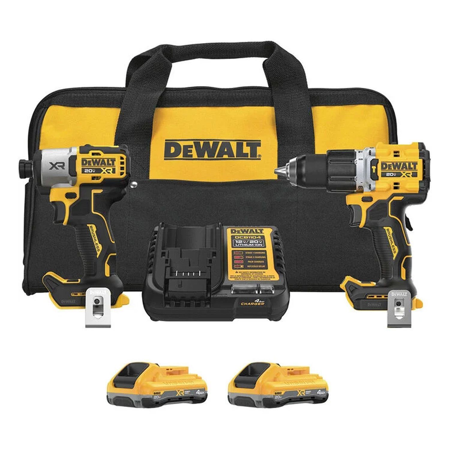 Dewalt 20V MAX XR 2-Tool Hammer Drill/Impact POWERPACK 4.0Ah Combo Kit