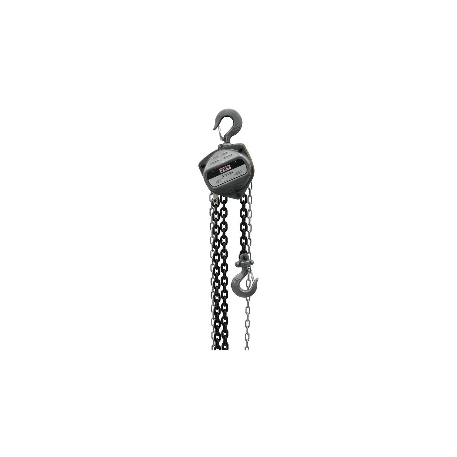 JET Hand Chain Hoist 11/2 Ton x 20 Foot Lift K.L. Jack