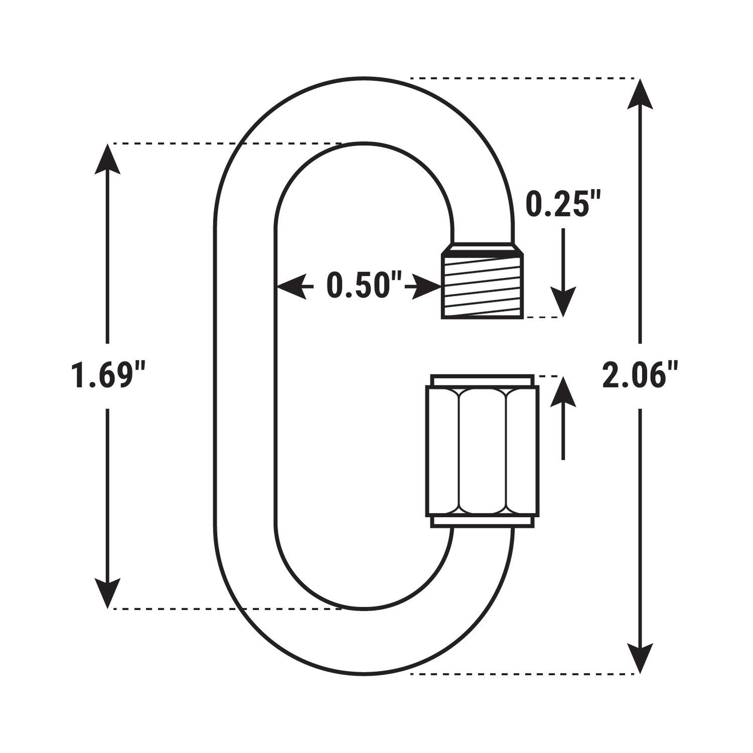 3/16" Quick Link Connector Stainless Steel