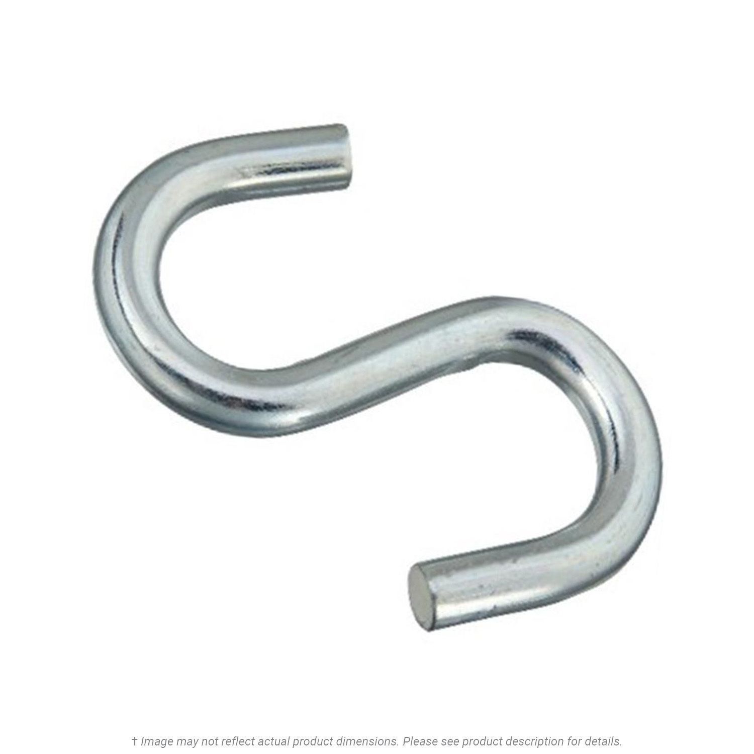 Heavy Style Stainless Steel S-Hook 0.307 x 2-1/2" Overall Length - 20 per Box
