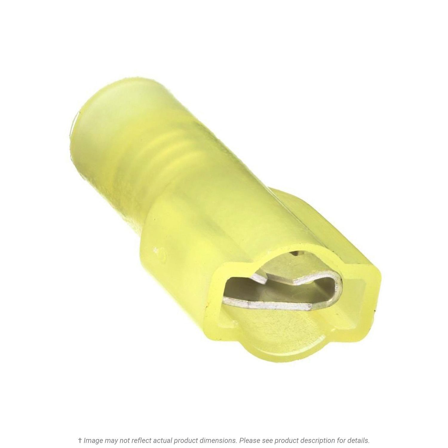 Nylon Fully Insulated Female Disconnect Yellow 12-10 AWG, 0.250" Tab - 50 Pack