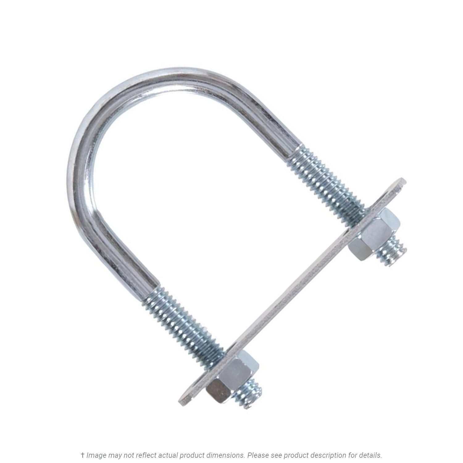 1/4"-20 x 1" Pipe x 2-3/4" Deep U-Bolt Zinc - 10 per Box
