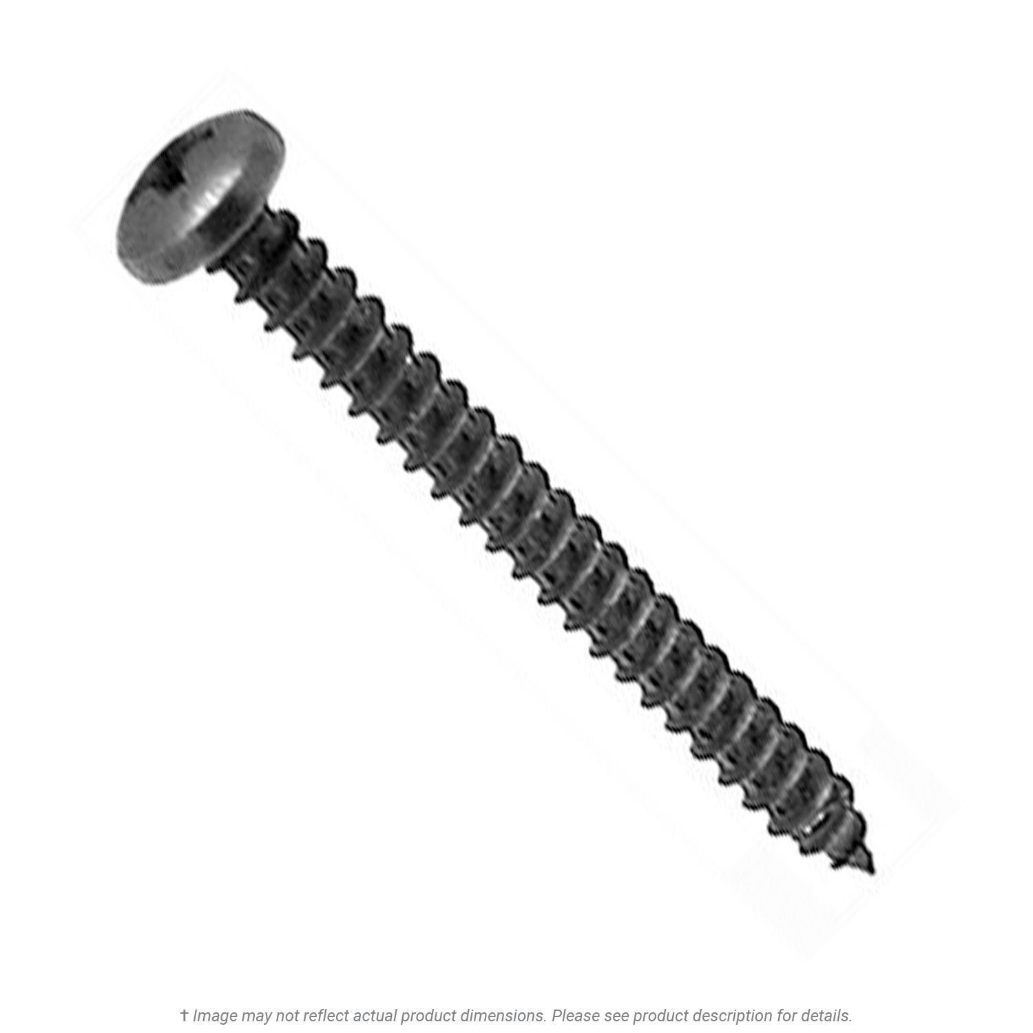 #8 x 1-1/2" Black Oxide Phillips Pan Tapping Screw - 50 per Box