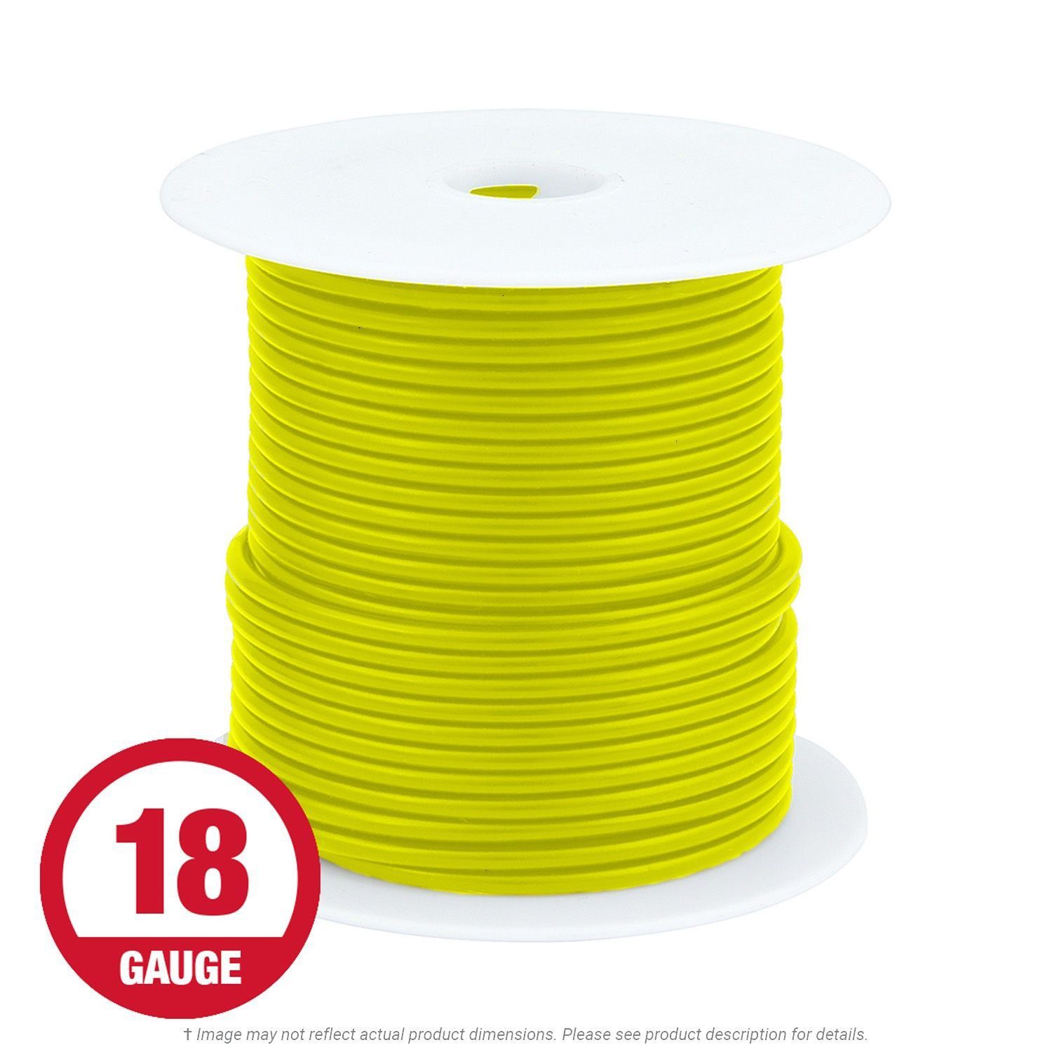 Primary Wire 18 Gauge Yellow 100 ft. Spool