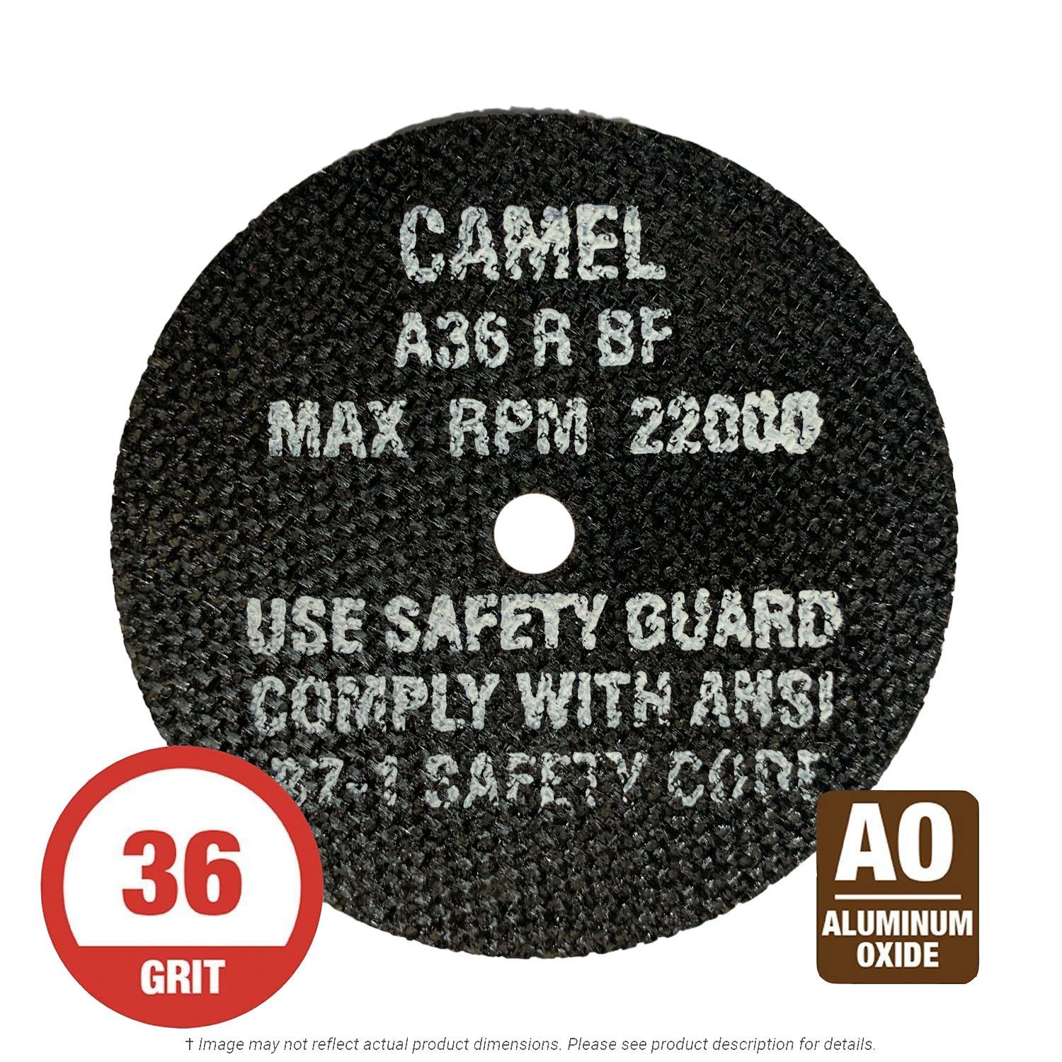 CGW 35503 Die Grinder 3" x 1/16" Thk. x 3/8" Arb. Cut-Off Wheel T1 36G AO 50 per Box