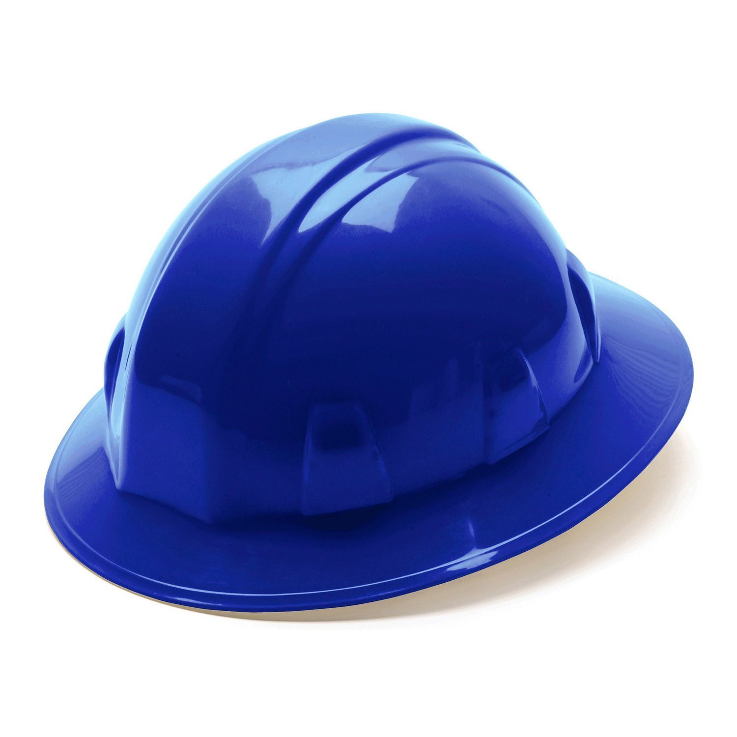 Blue 4Point Ratchet Full Brim Hard Hat K.L. Jack