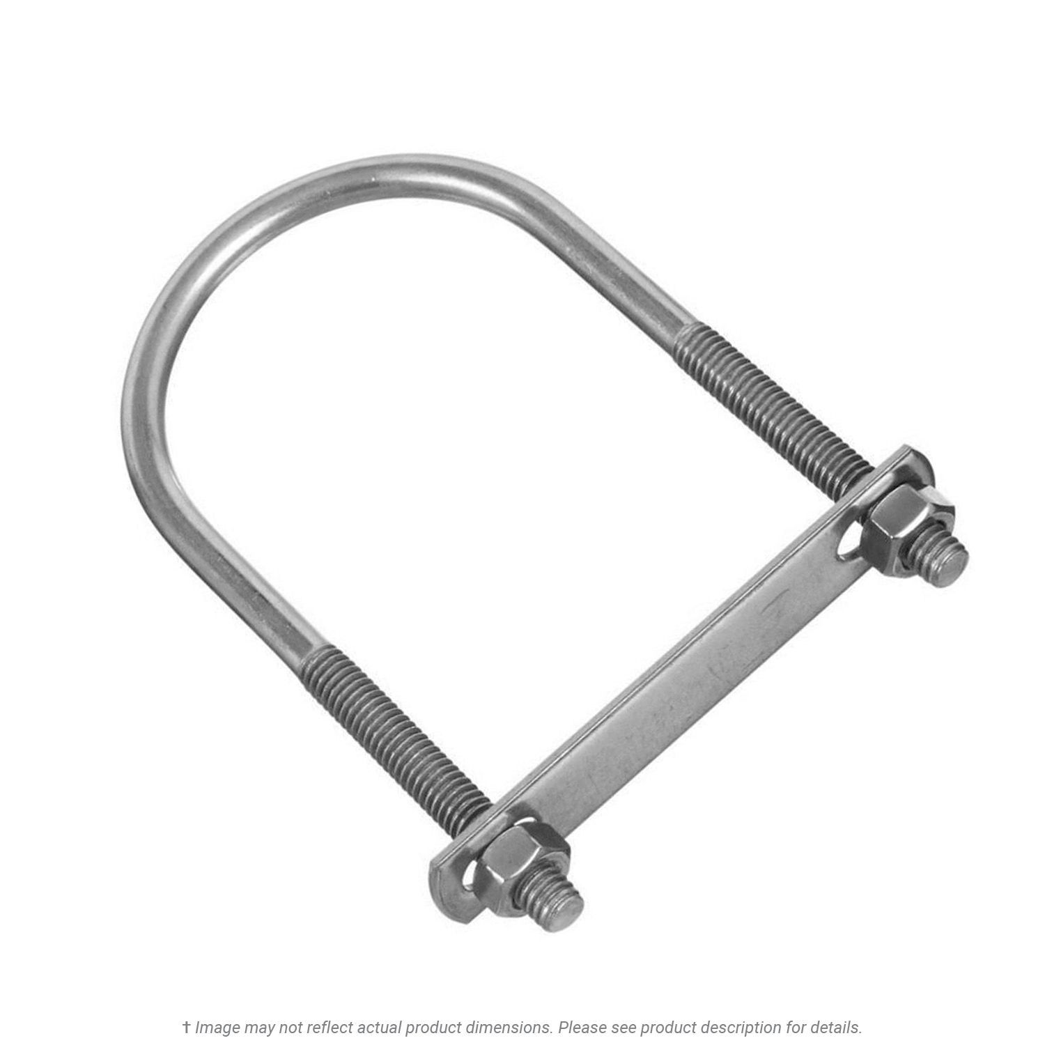 1/4"-20 x 1" Pipe x 2-3/4" Deep Stainless Steel U-Bolt - 10 per Box