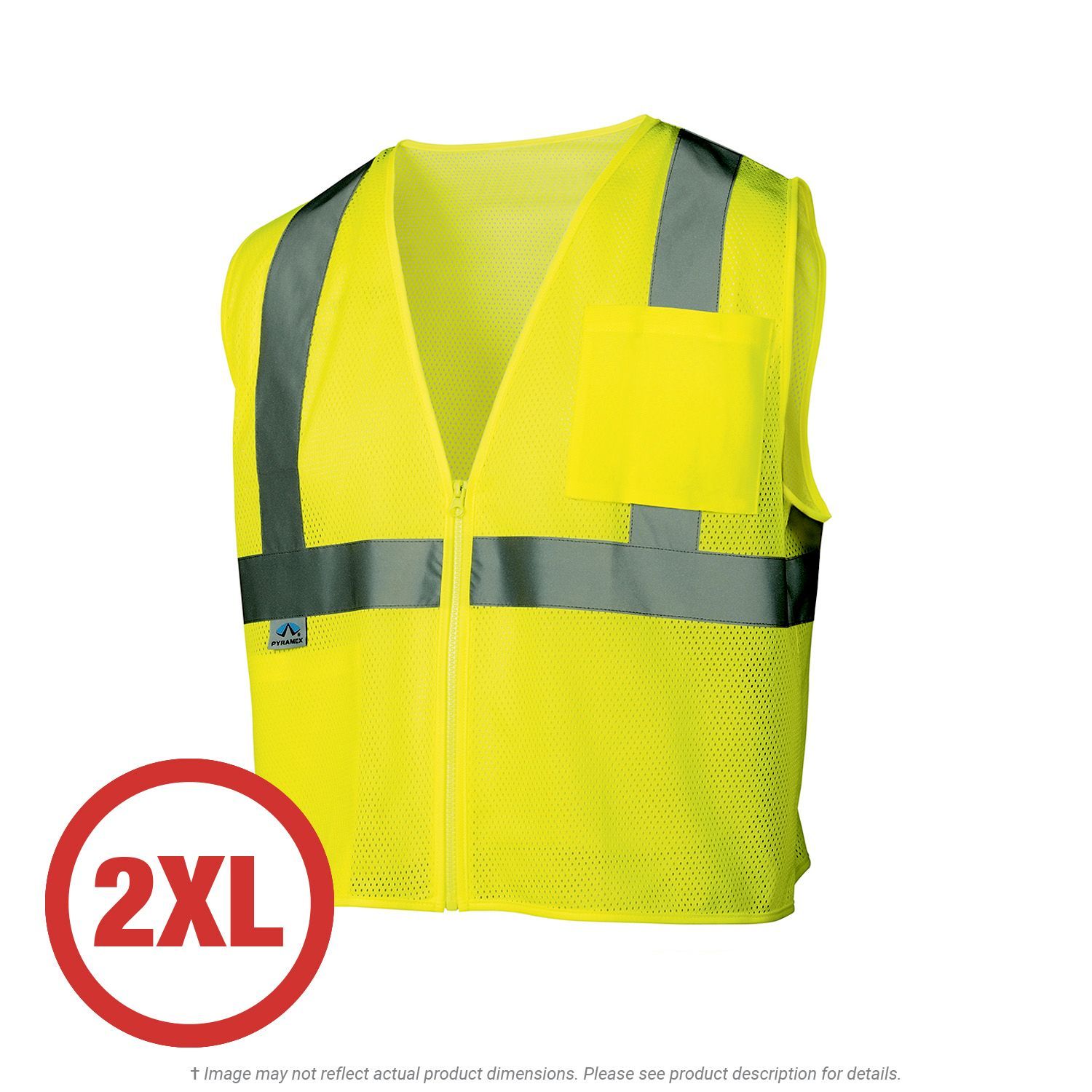 Class 2 Lime Mesh Safety Vest 2XL