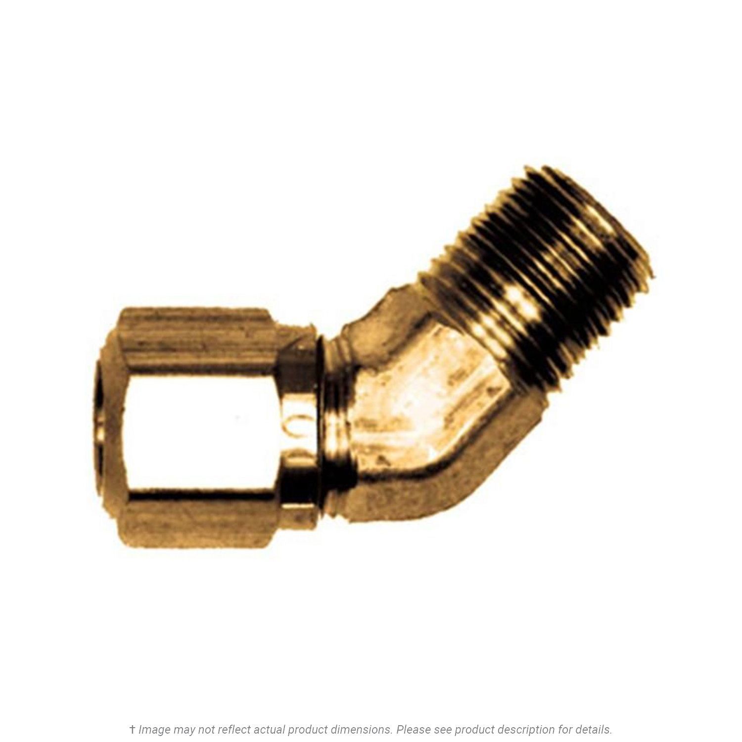 DOT 45° Elbow 1/4" Tube x 1/4" Male Pipe Thread