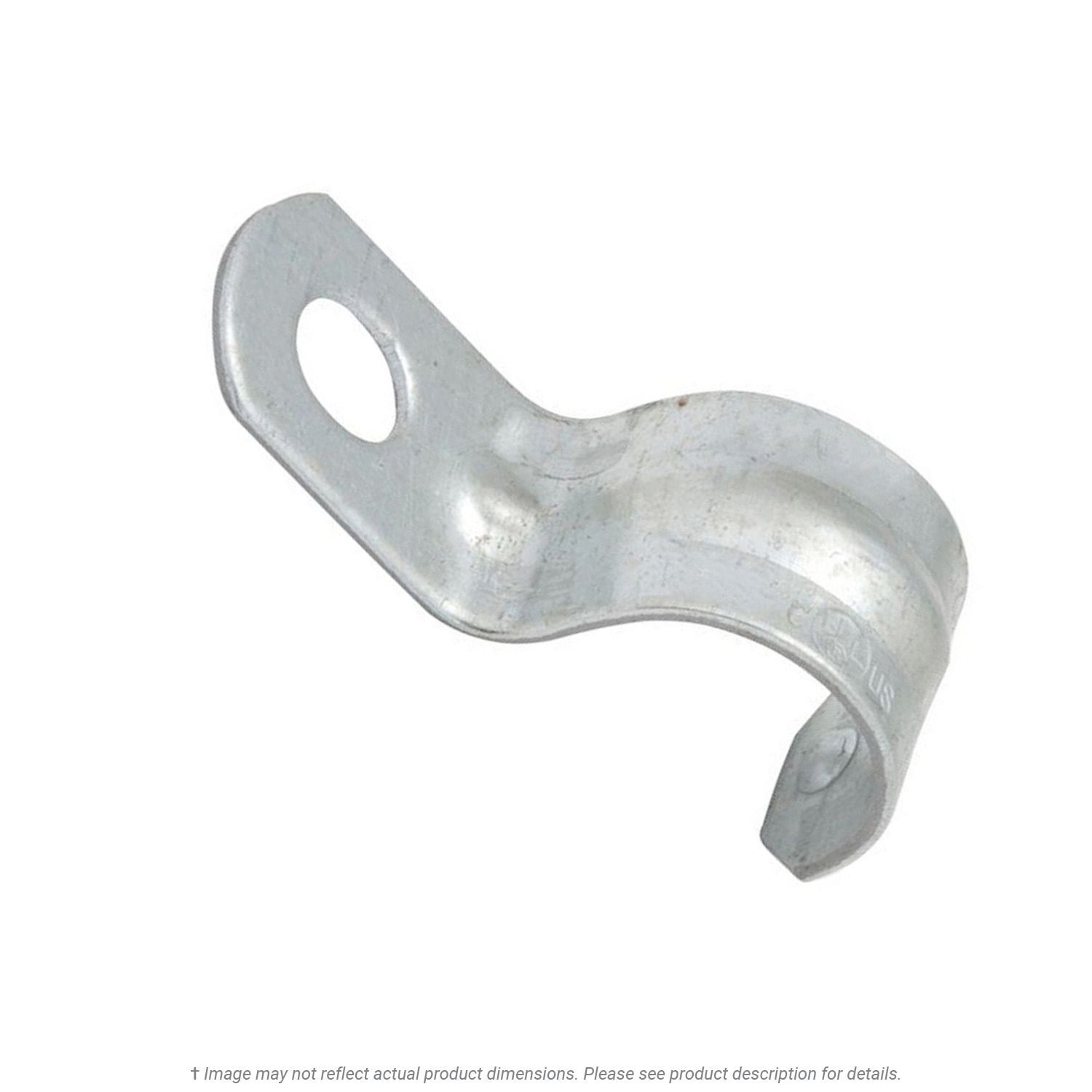 1/2" Zinc Plated One Hole Tube Strap
