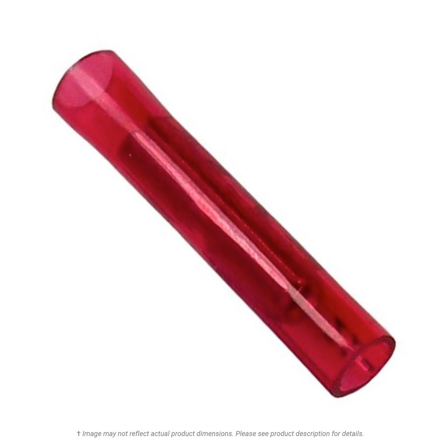 Nylon Insulated Butt Connector Red 22-18 AWG - 50 Pack
