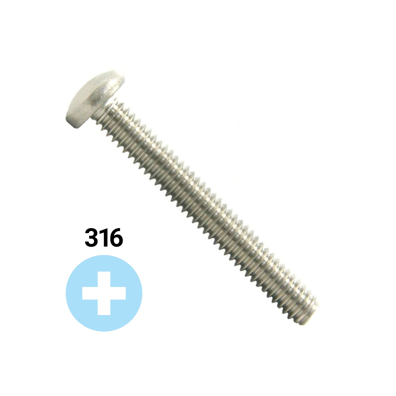 10-24 x 2 Size Phillips Round Head Machine Screws Metric Hardware Fastener Kit Stainless Steel 18-8 Set of 100