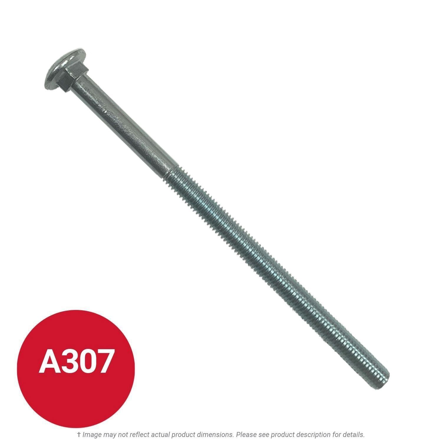 1/2"-13 x 11" Carriage Bolt Grade 2 Zinc Plated