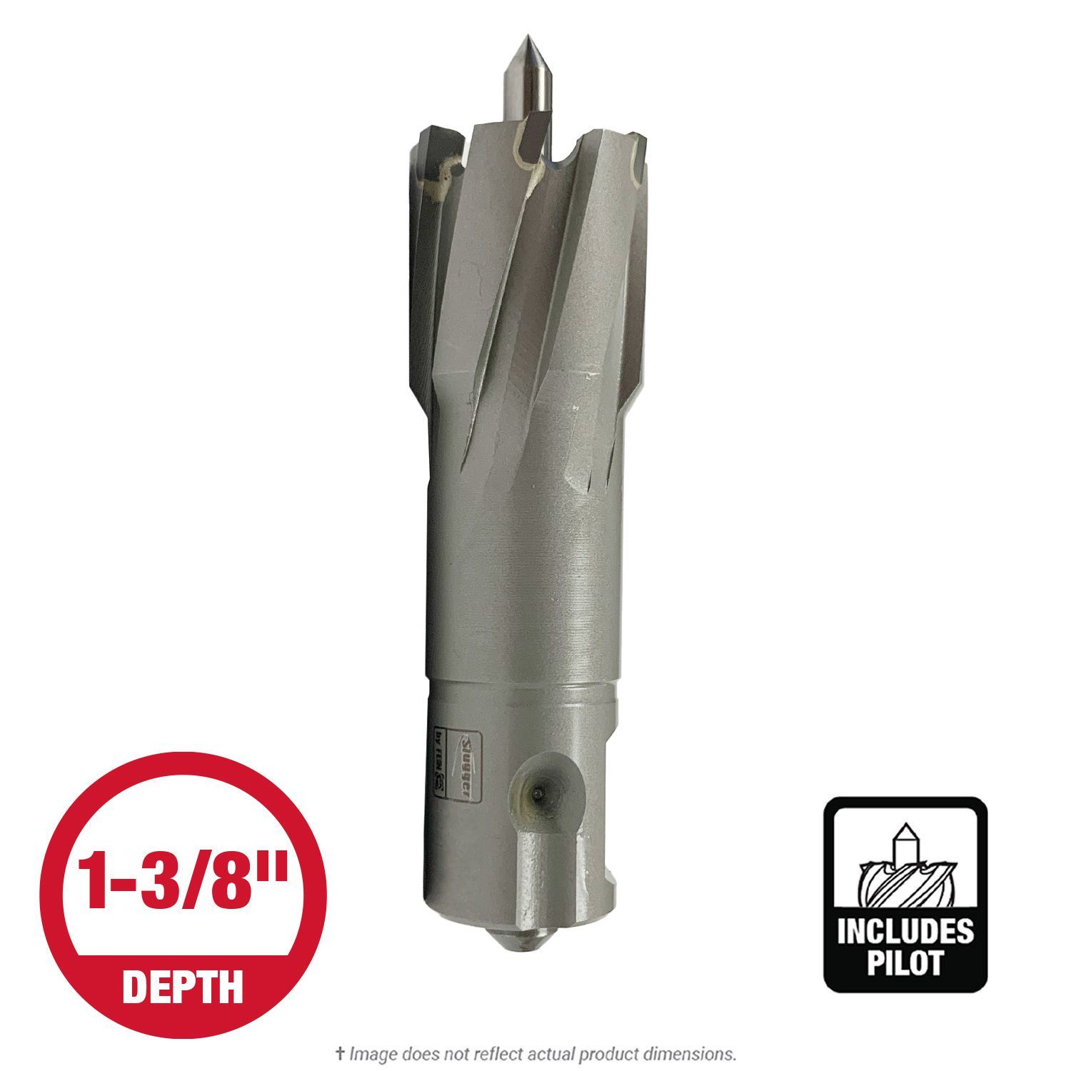 Fein Slugger 63135143021 Carbide Tip Cutter w/Pin, 9/16" Dia. x 1-3/8" Deep