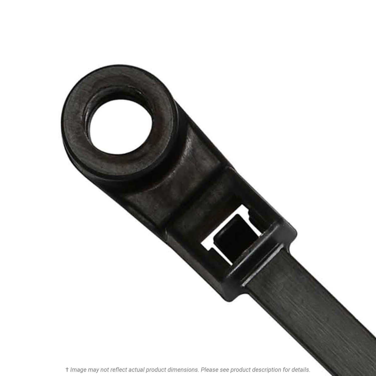 11" Black Screw Mount Tie - 50lb Capacity