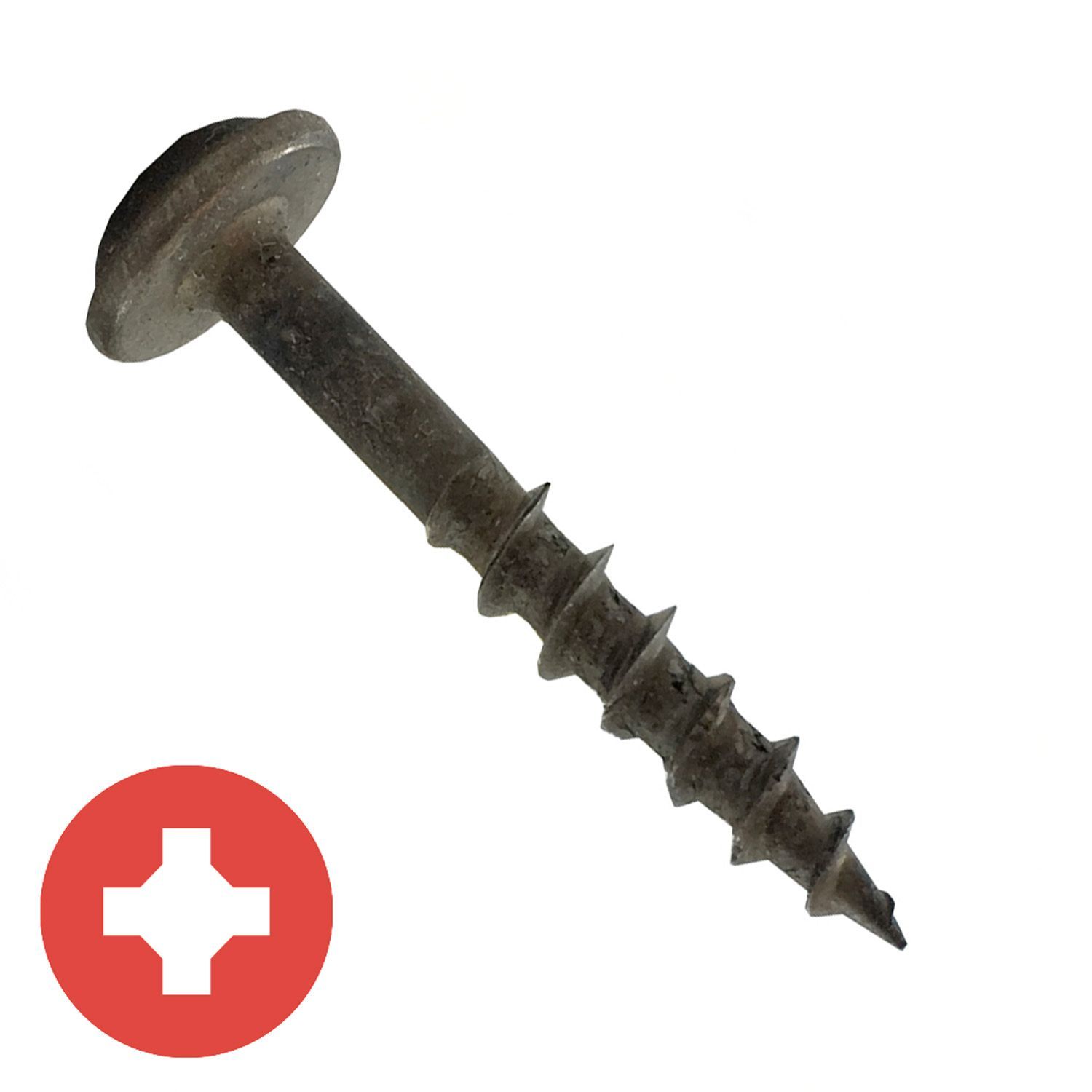 8 x 1" Recex Drive Round Washer Head Wood Screw 8,000 Per Case K.L