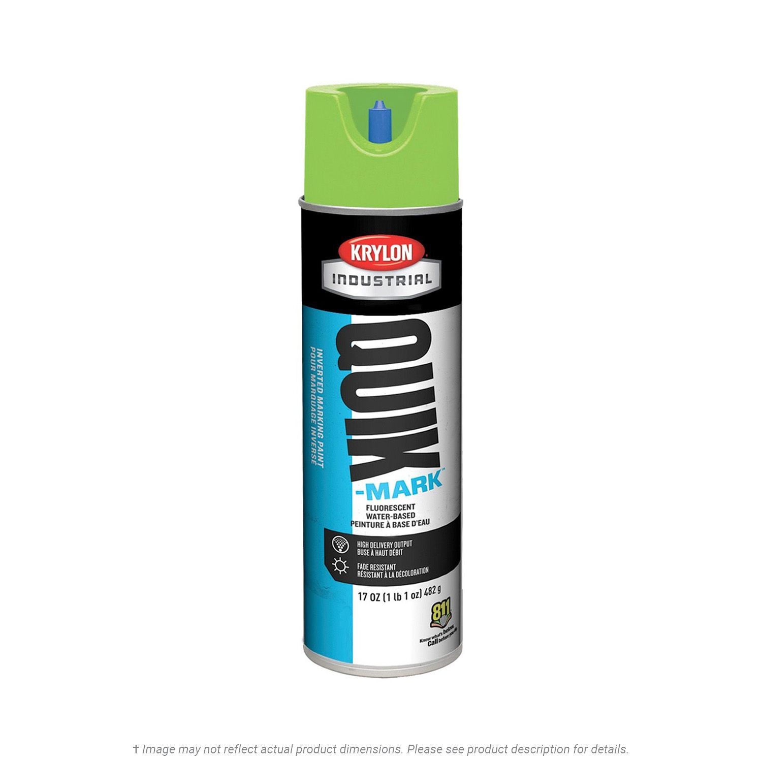 Krylon QuikMark Upside Down Marking Paint Fluorescent Green (17 fl oz