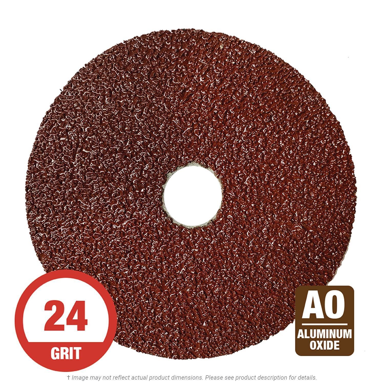 CGW 48021  Resin Fiber Disc  5" x 7/8"  Alum Oxide 24G 25 per Box