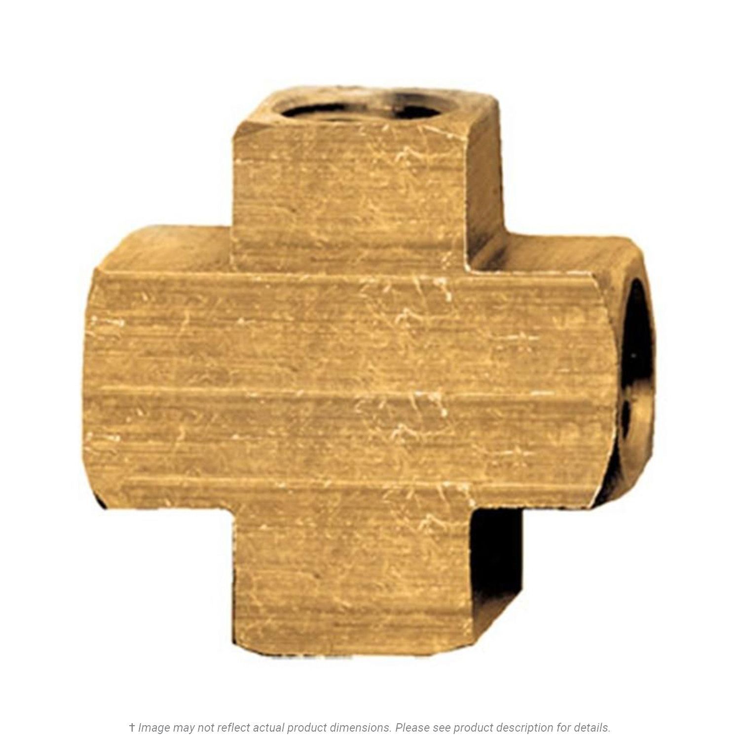 Extruded Brass Cross 1/4" Pipe Thread
