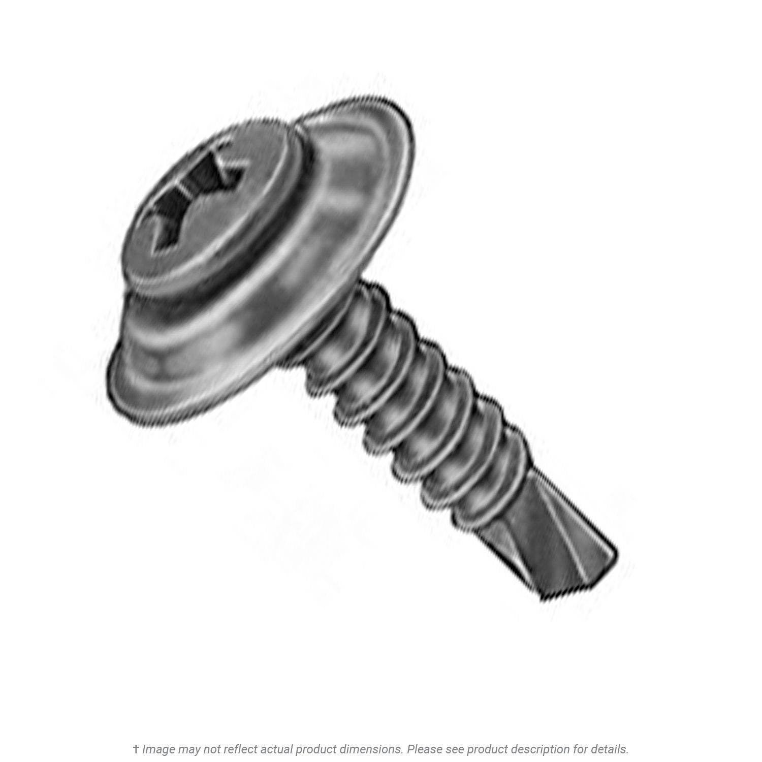 #8 x 3/4" Phillips Oval Head Sems Tek Screw - 100 per Box
