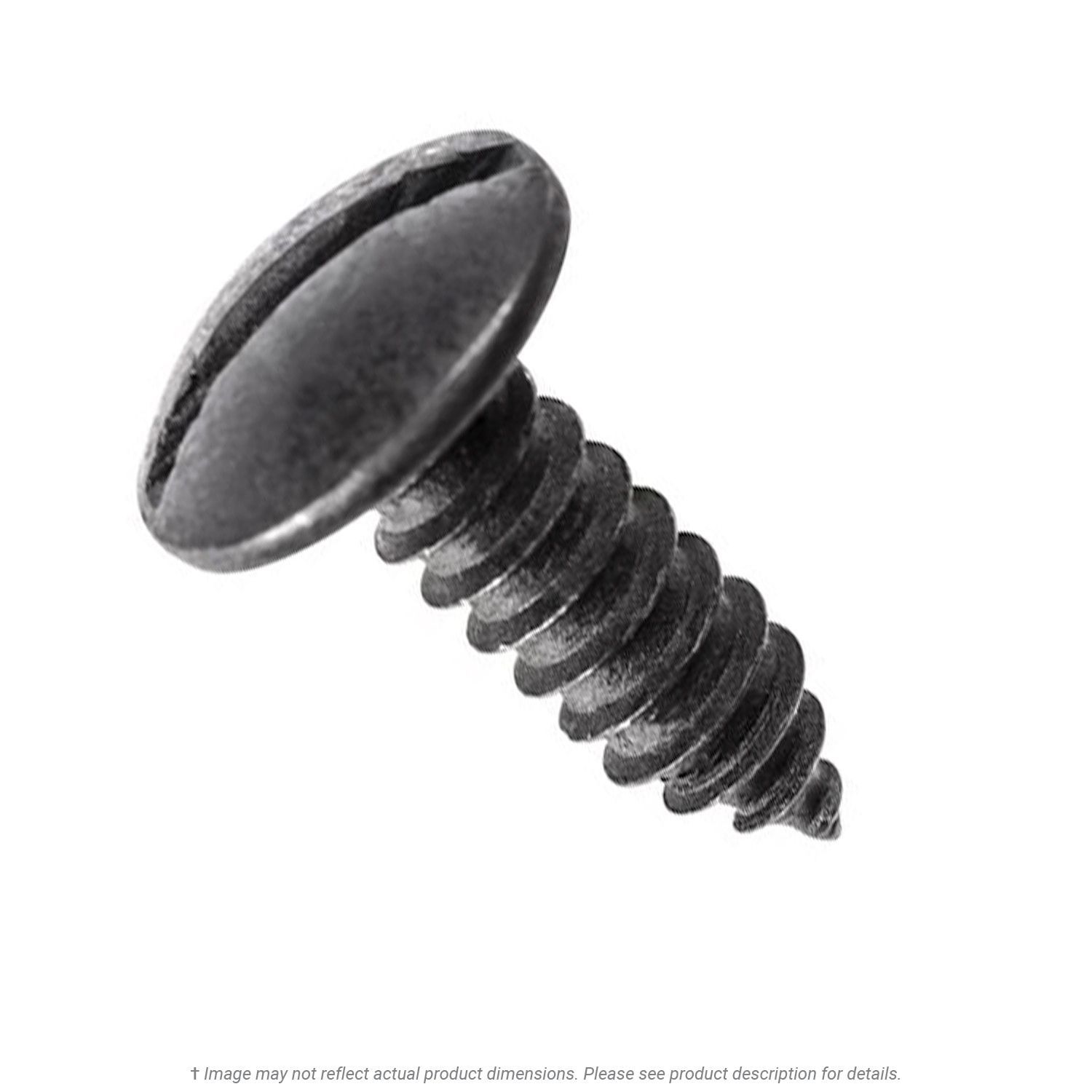 #14 x 3/4" Black Slotted Truss Head License Screw - 100 per Box