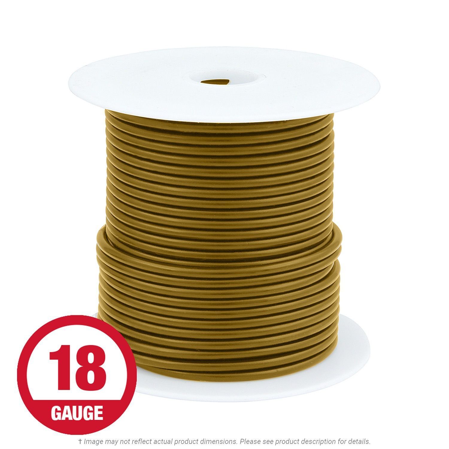 Primary Wire 18 Gauge Brown 100 ft. Spool