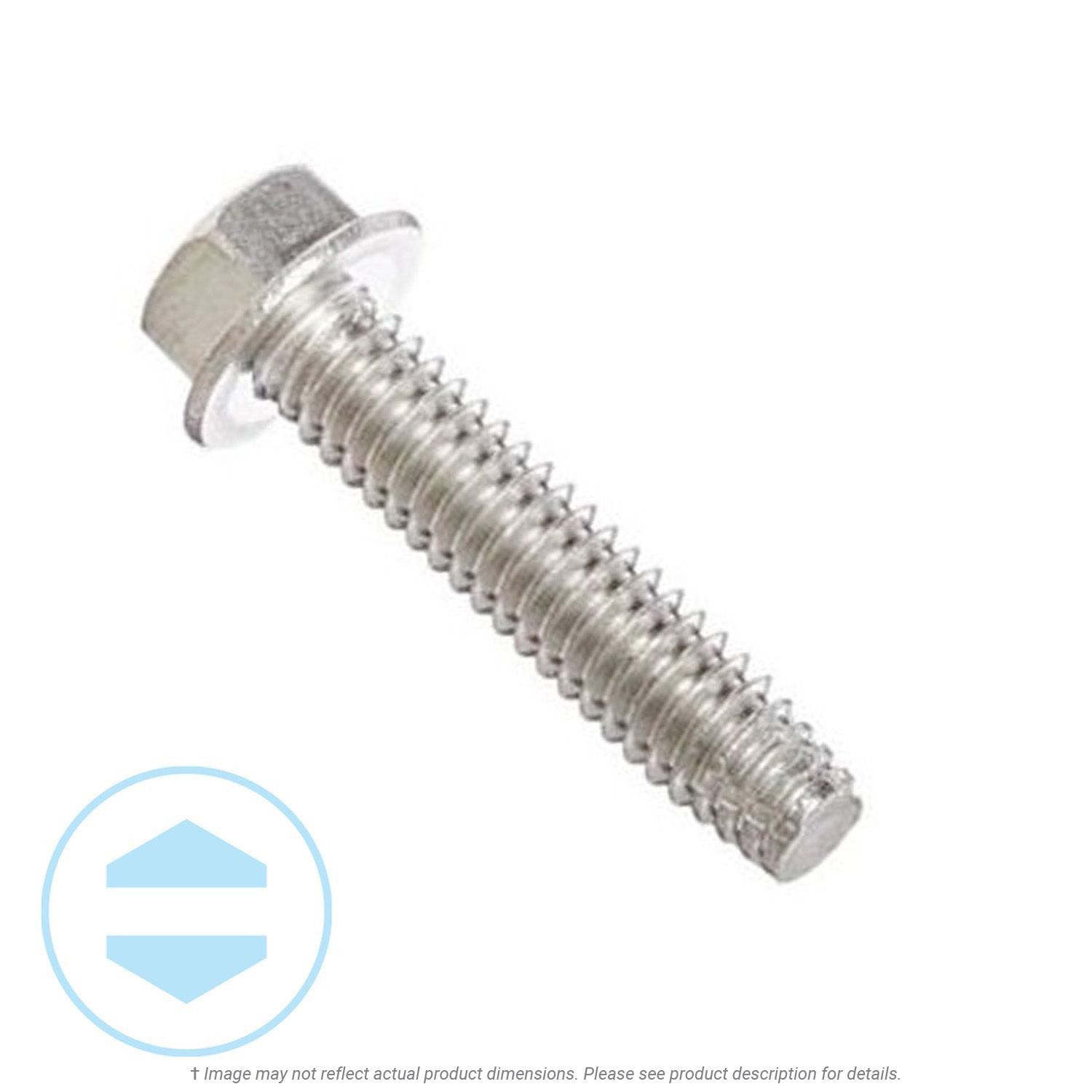 1/4"20 x 1" Stainless Steel Hex Washer Head Thread Cutting Screw Type