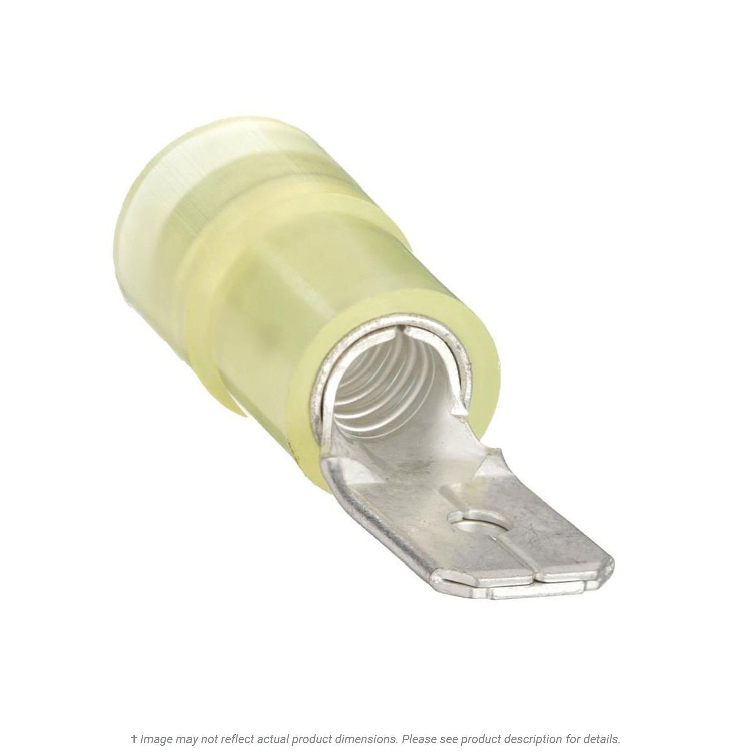 Nylon Insulated Male Quick Disconnect Yellow 12-10 AWG, 0.250" Tab - 50 Pack
