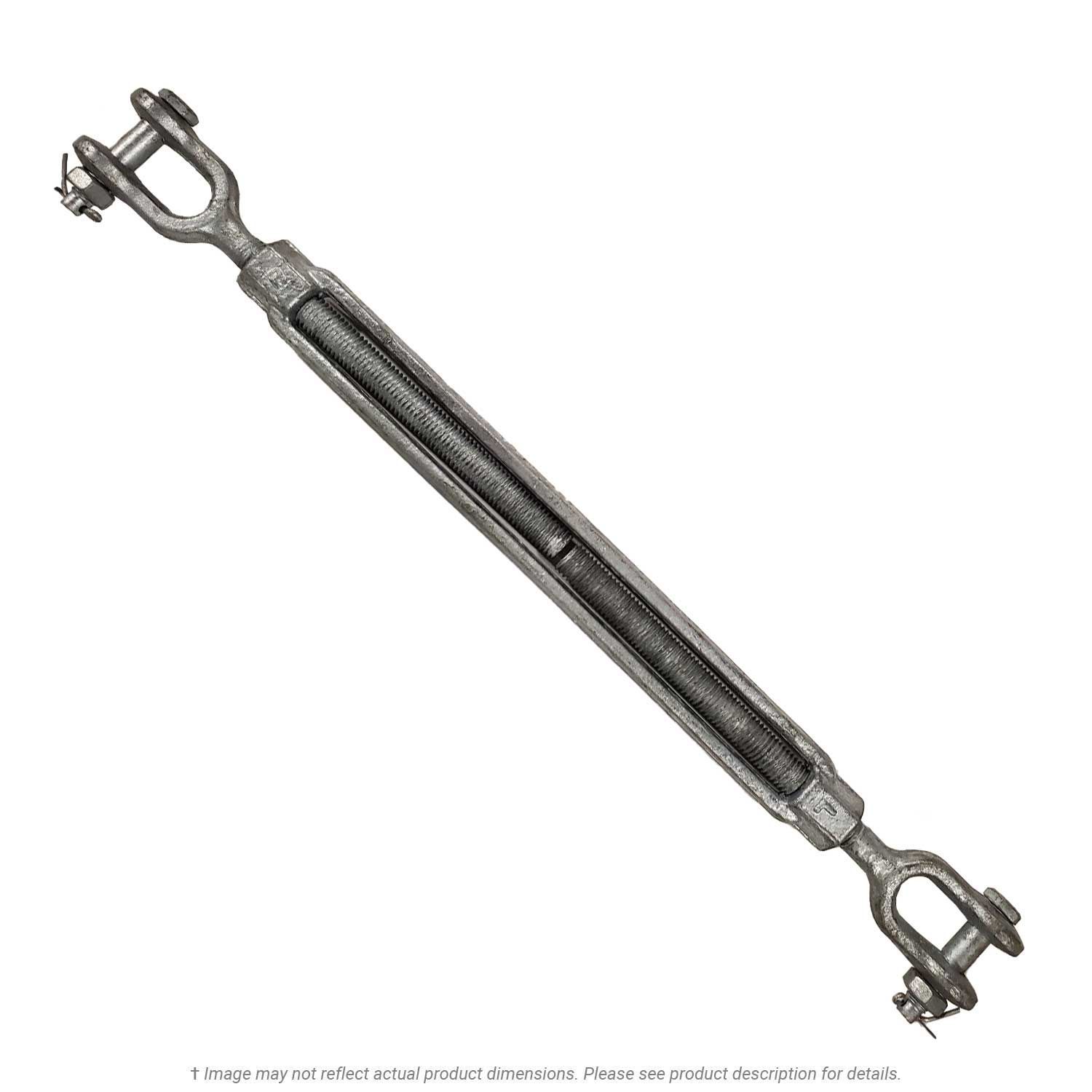 3/8" x 6" Hot Dip Galvanized Jaw & Jaw Turnbuckle