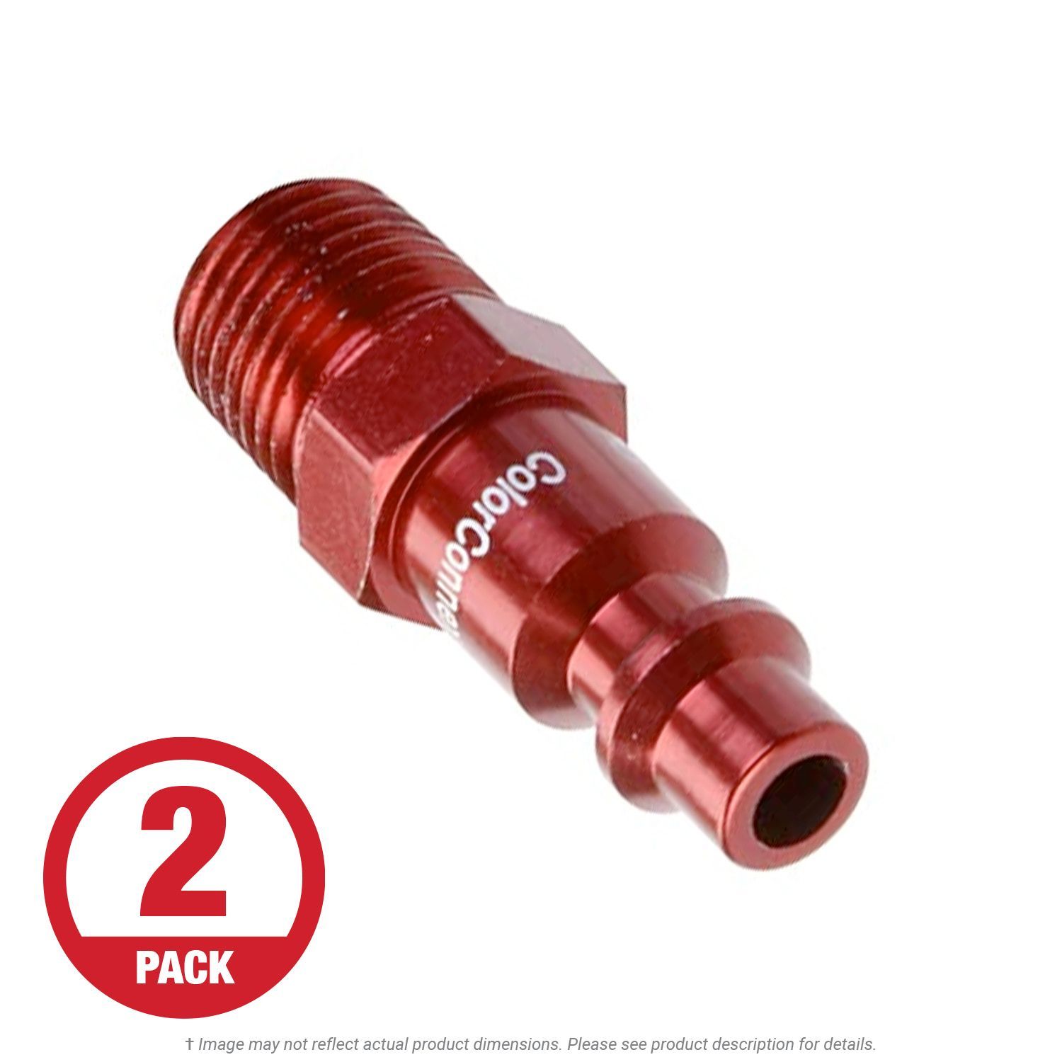 QD Plug Industrial 1/4" Male Pipe Thread x 1/4" Body (2-Pack)