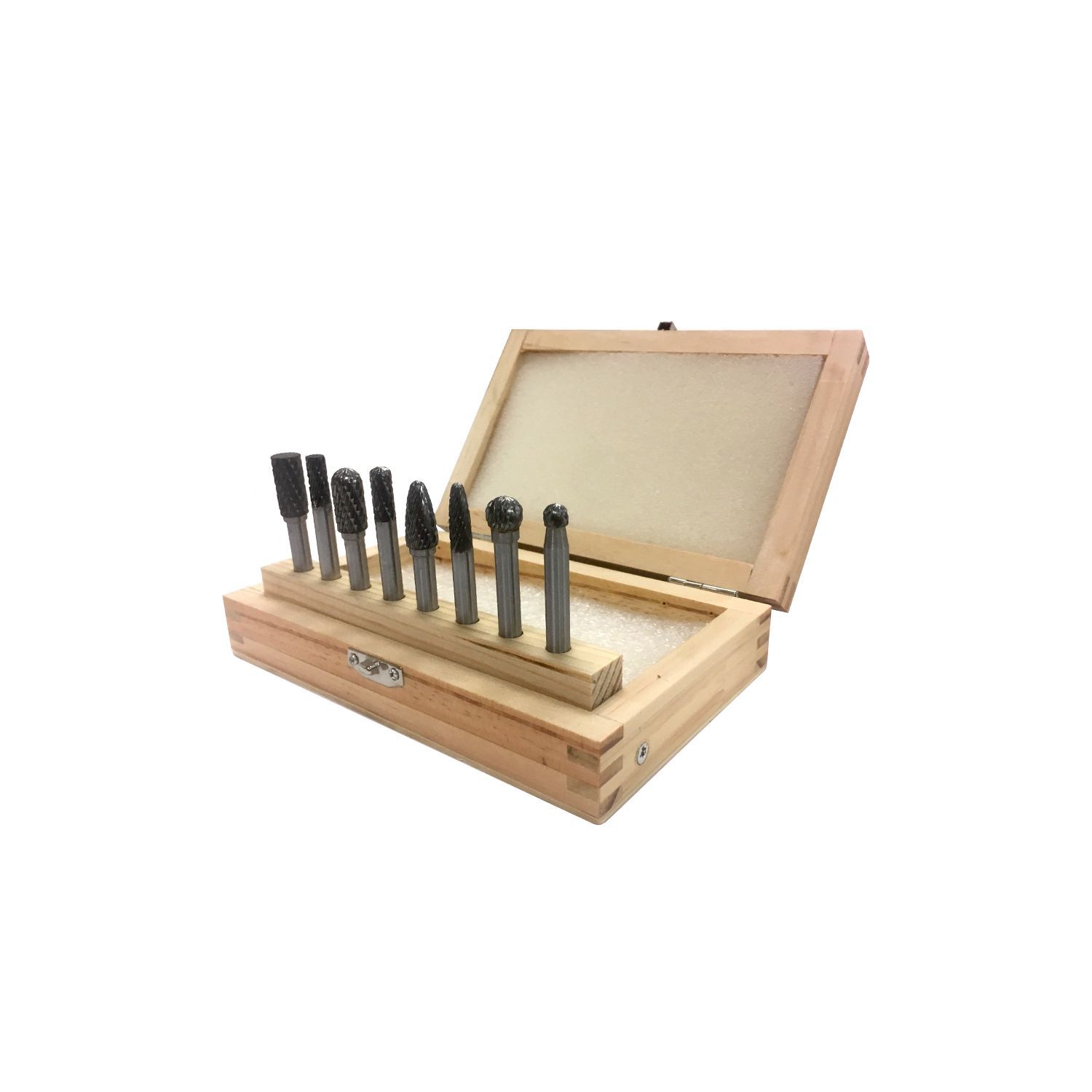 Carbide Burr Set 8-Pieces with Case | K.L. Jack